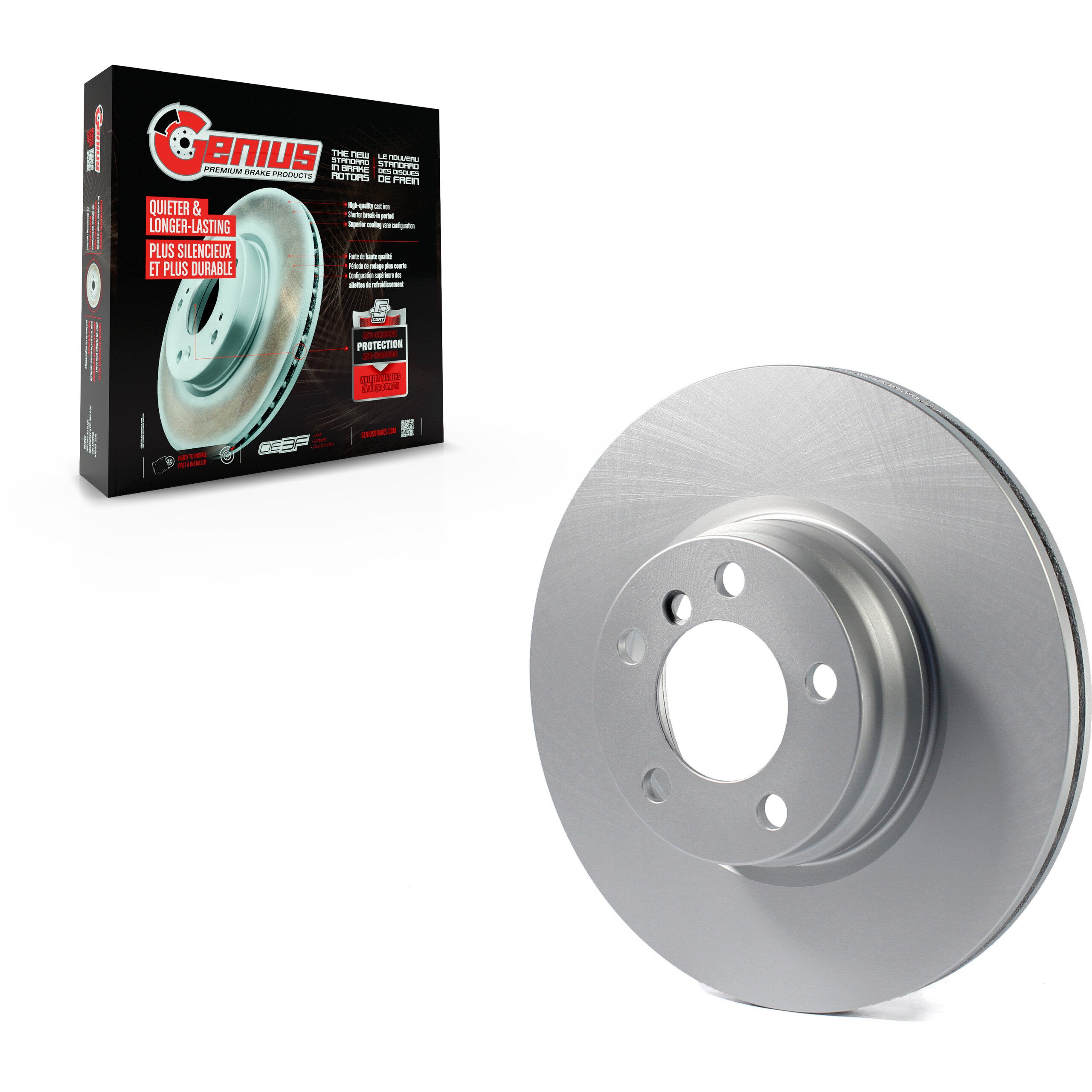 Genius GCR-981066 Disc Brake Rotor for 2012-2018 BMW 330e, BMW 228i xDrive, BMW 428i Gran Coupe - Front