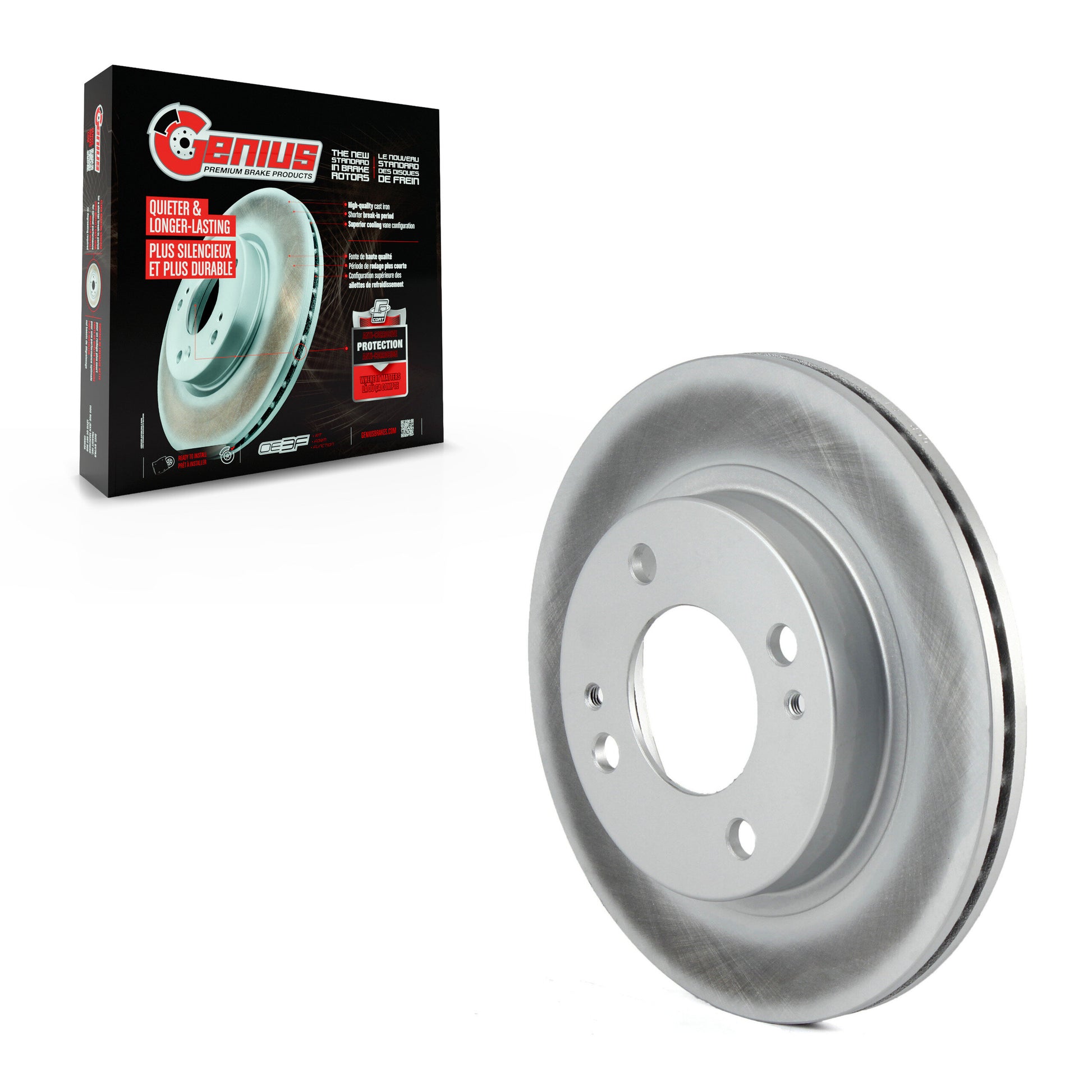 Genius GCR-981067 Disc Brake Rotor for 2014-2015 Mitsubishi Mirage - Front