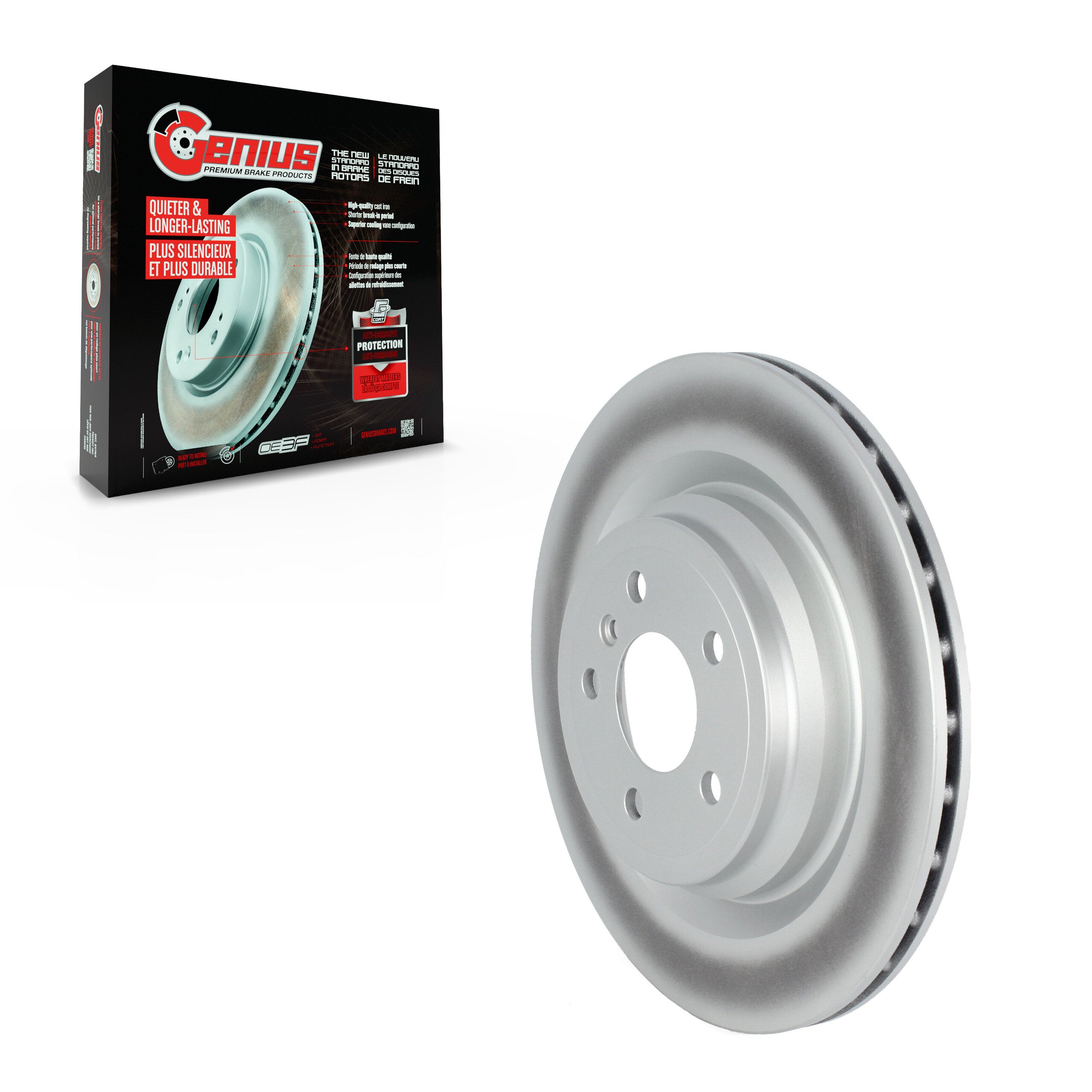 Genius GCR-981085 Disc Brake Rotor for 2013-2019 Mercedes-Benz GLE43 AMG, Mercedes-Benz GLE300d, Mercedes-Benz GLE350 - Rear