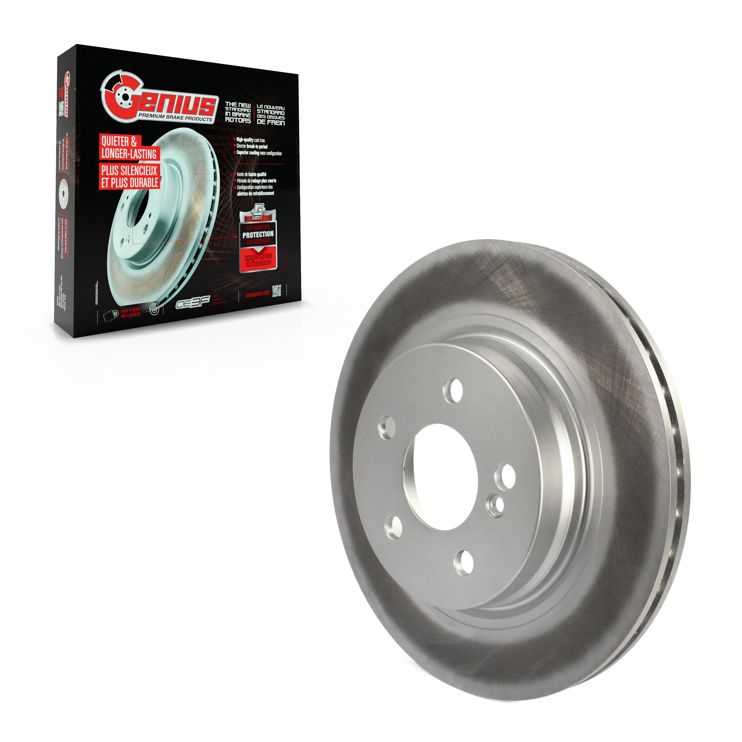 Genius GCR-981165 Disc Brake Rotor for 2008-2016 Mercedes-Benz E550, Mercedes-Benz C300, Mercedes-Benz C250 - Rear