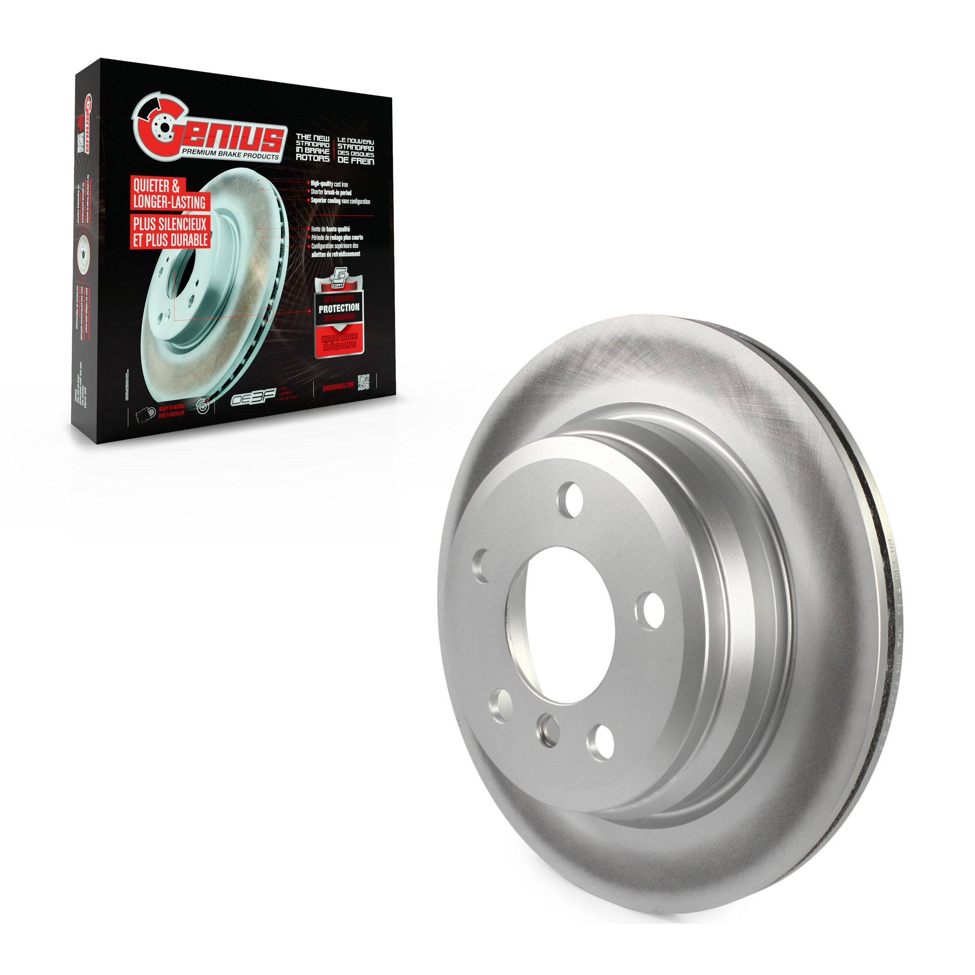 Genius GCR-981214 Disc Brake Rotor for 2013-2020 BMW 328d xDrive, BMW 330i, BMW 330i GT xDrive - Rear