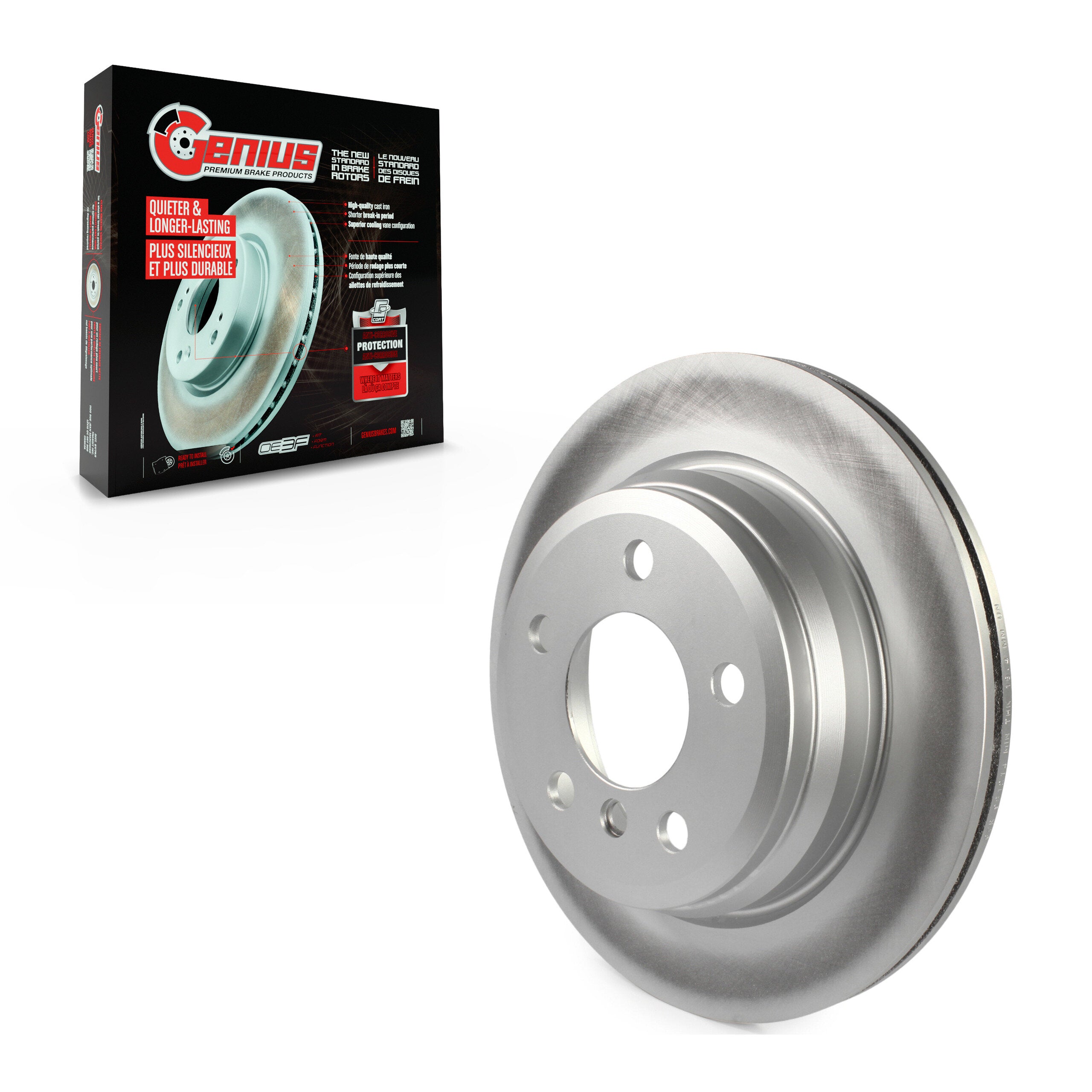 Genius GCR-981214 Disc Brake Rotor for 2013-2020 BMW 328d xDrive, BMW 330i, BMW 330i GT xDrive - Rear
