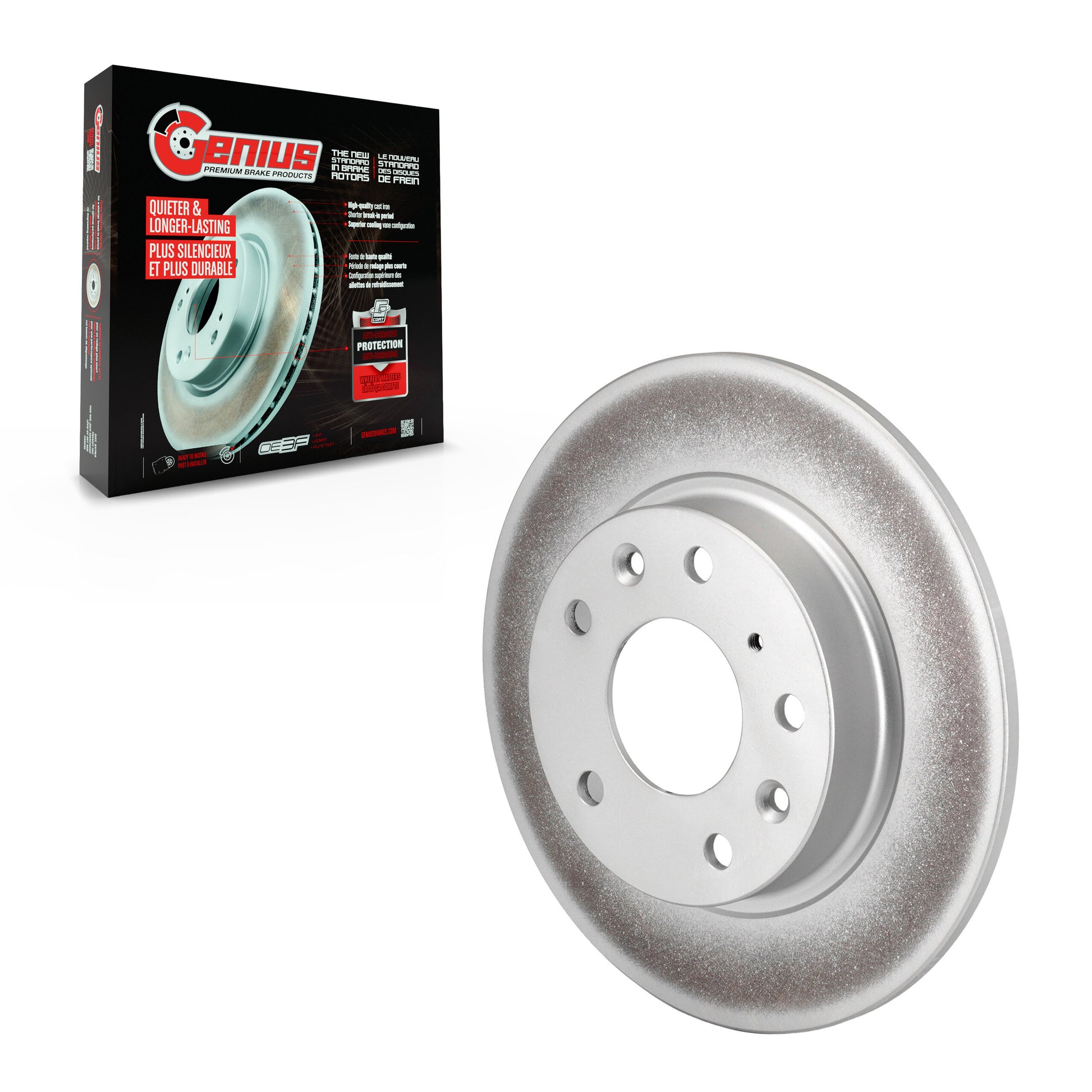 Genius GCR-981500 Disc Brake Rotor for 2014-2025 Mazda CX-30, Mazda CX-3, Mazda 3 - Rear