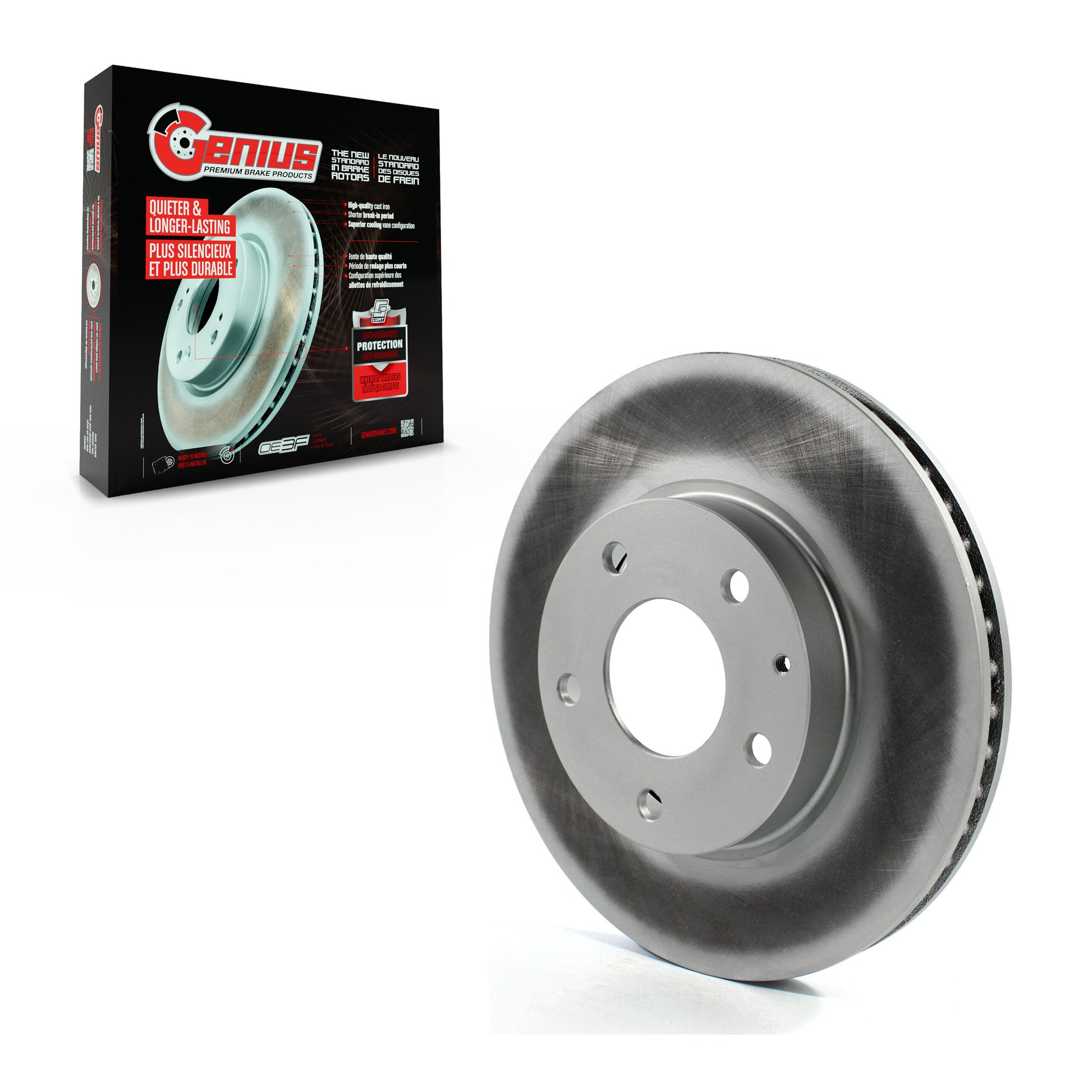 Genius GCR-981503 Disc Brake Rotor for 2014-2022 Mazda CX-3, Mazda 3, Mazda 3 Sport - Front