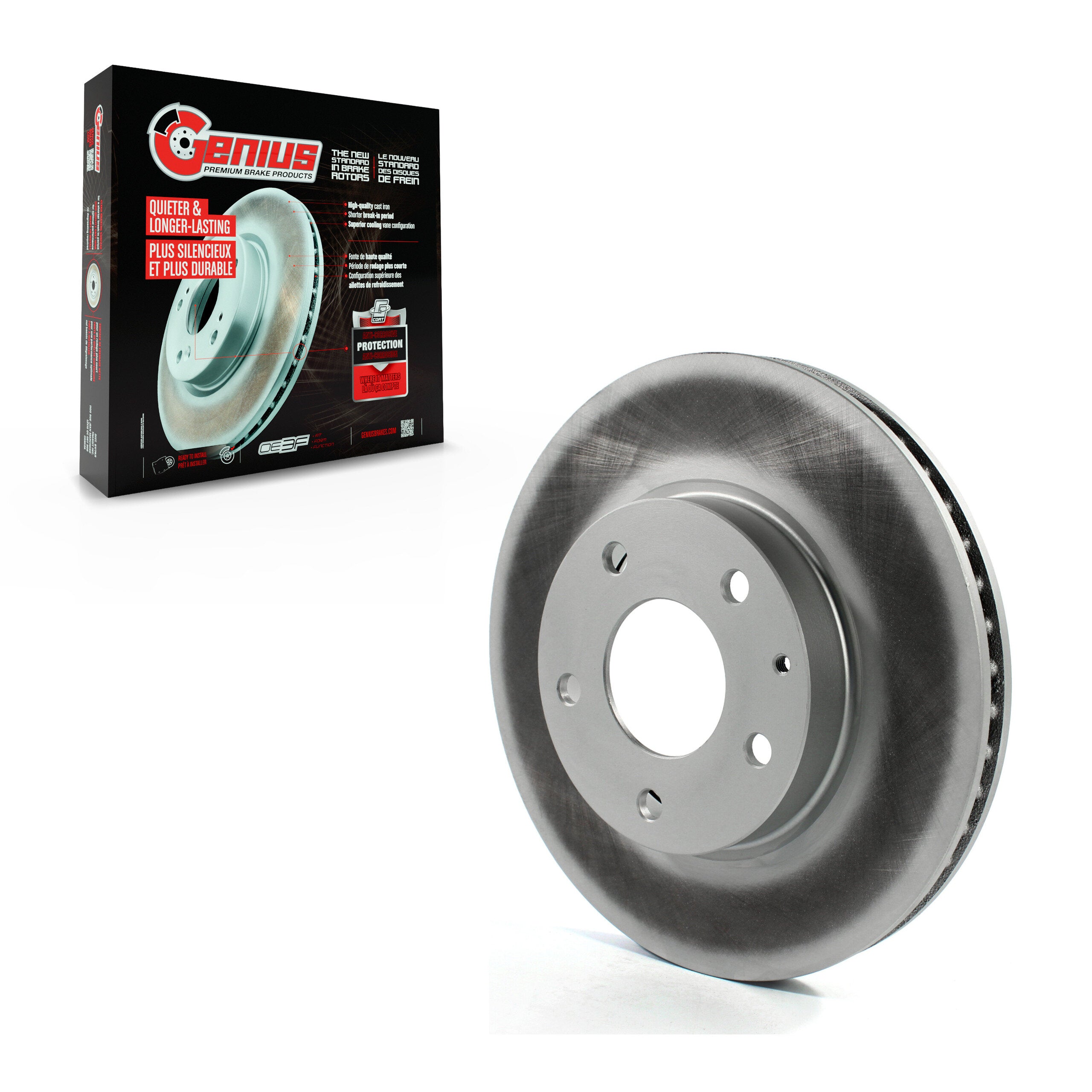 Genius GCR-981503 Disc Brake Rotor for 2014-2022 Mazda CX-3, Mazda 3, Mazda 3 Sport - Front