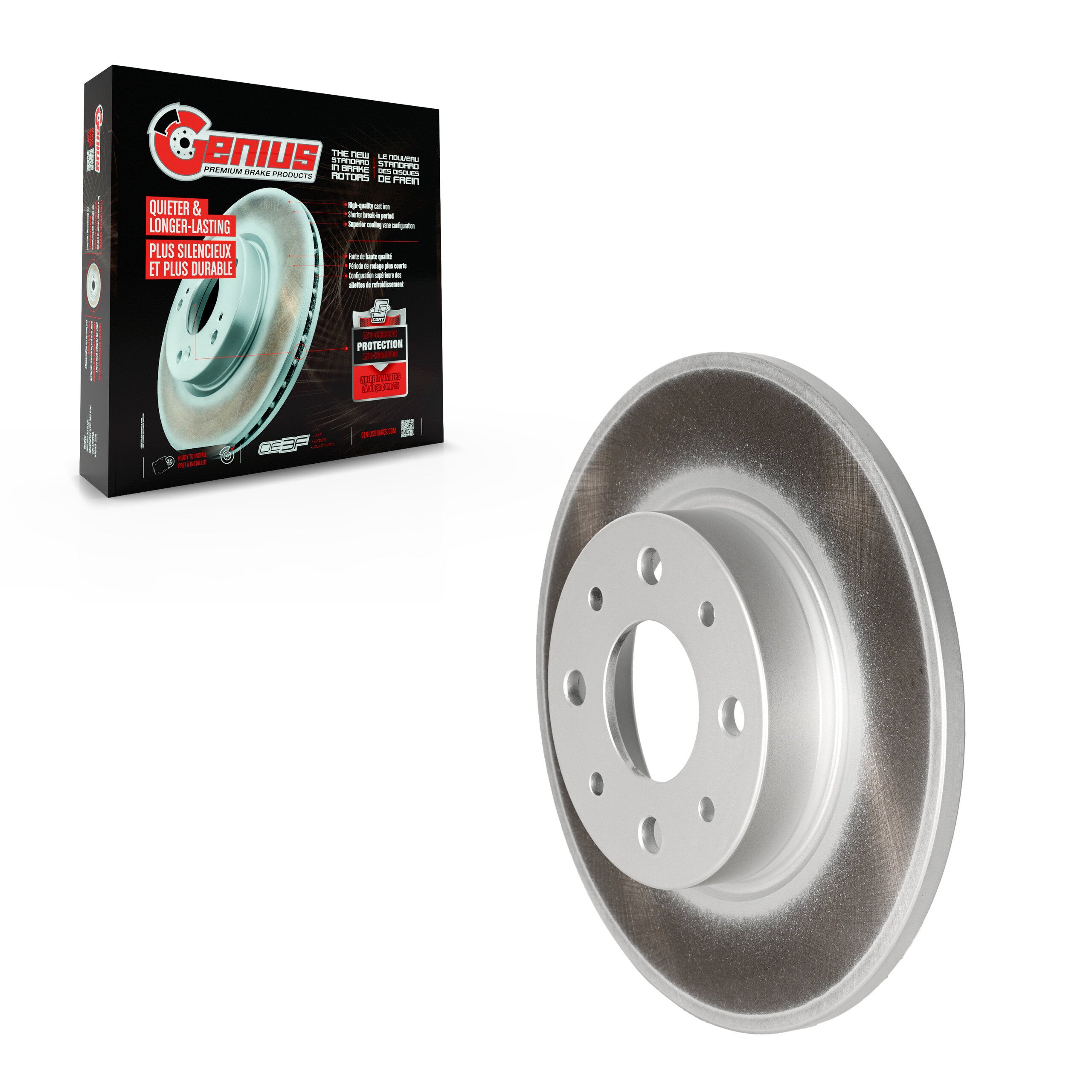 Genius GCR-981788 Disc Brake Rotor for 2013-2019 Fiat 500 - Rear