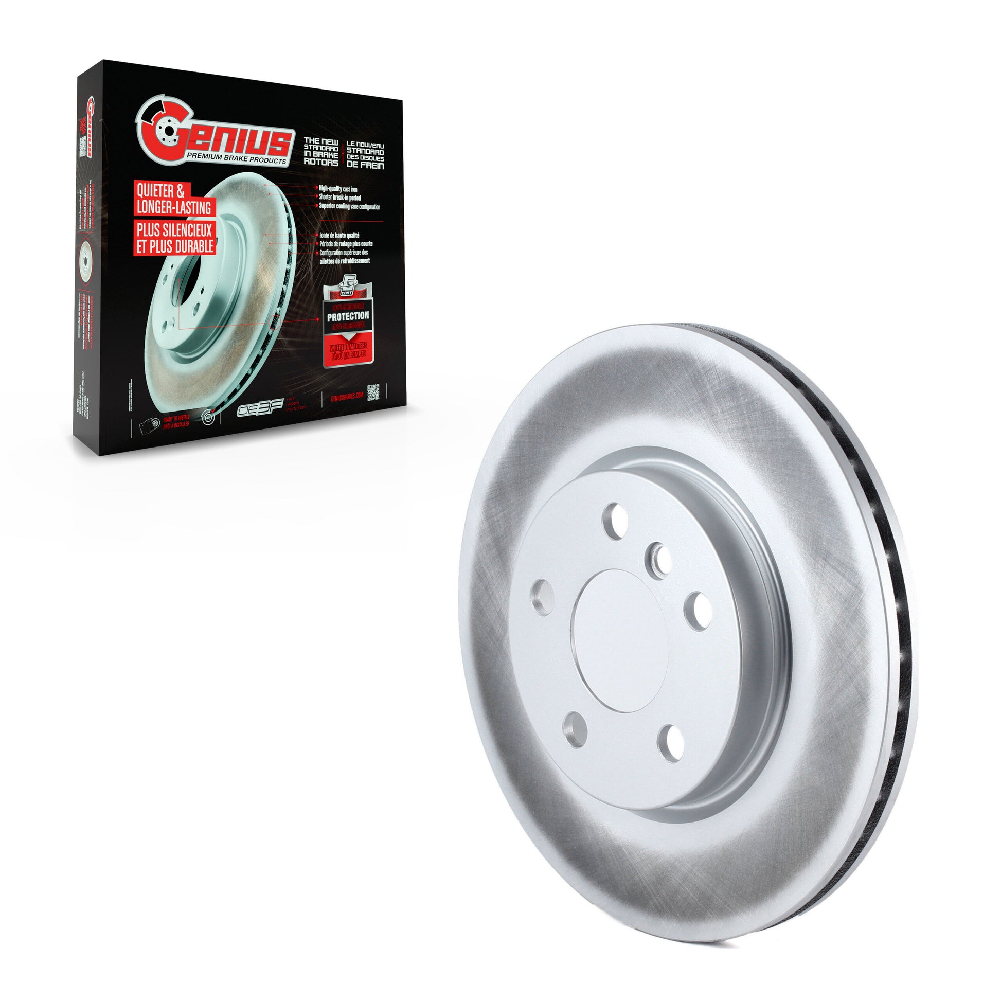 Genius GCR-981823 Disc Brake Rotor for 2014-2021 Mini Cooper Clubman, Mini Cooper - Front