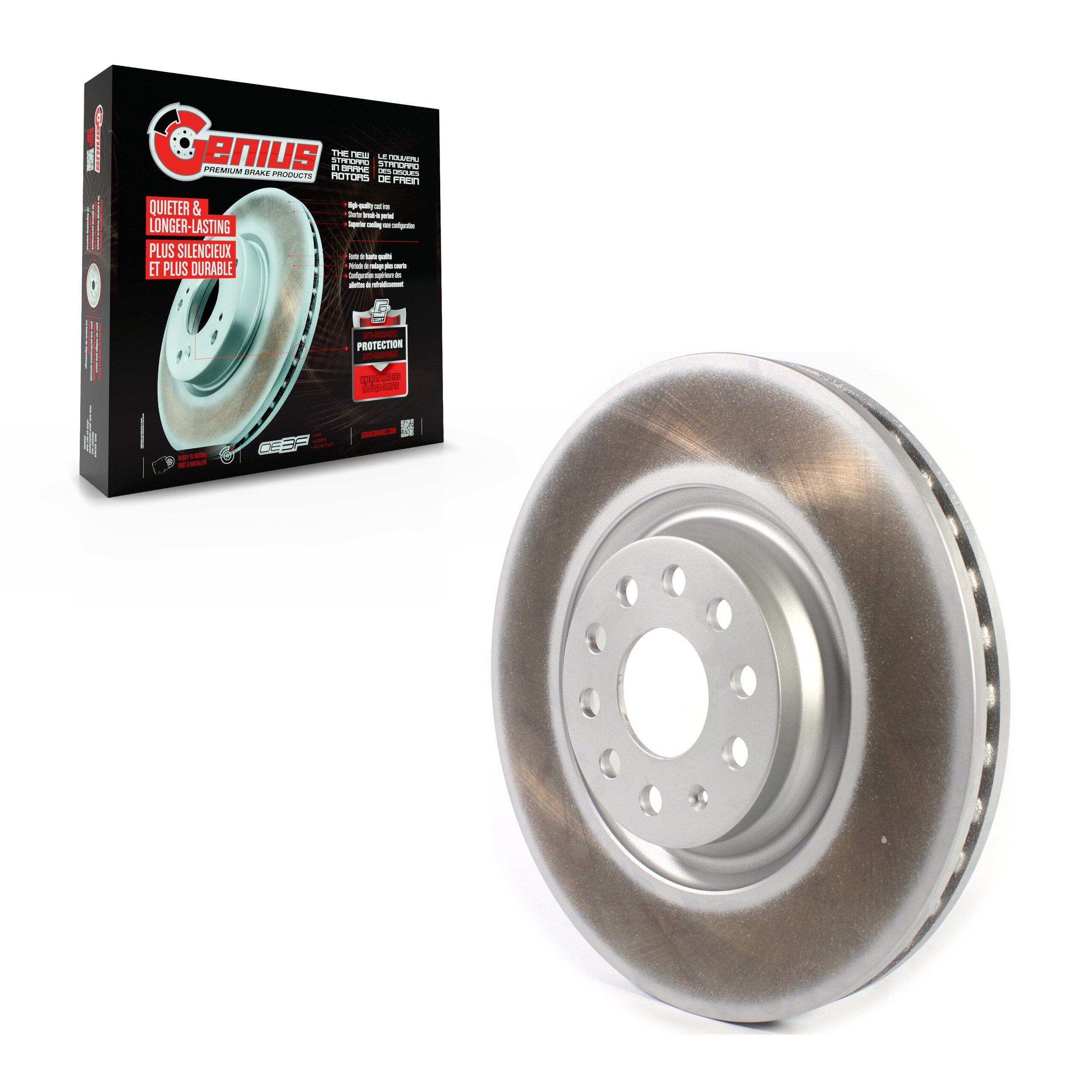 Genius GCR-981914 Disc Brake Rotor for 2015-2025 Audi A3, Audi A3 Quattro, Audi Q3 - Front
