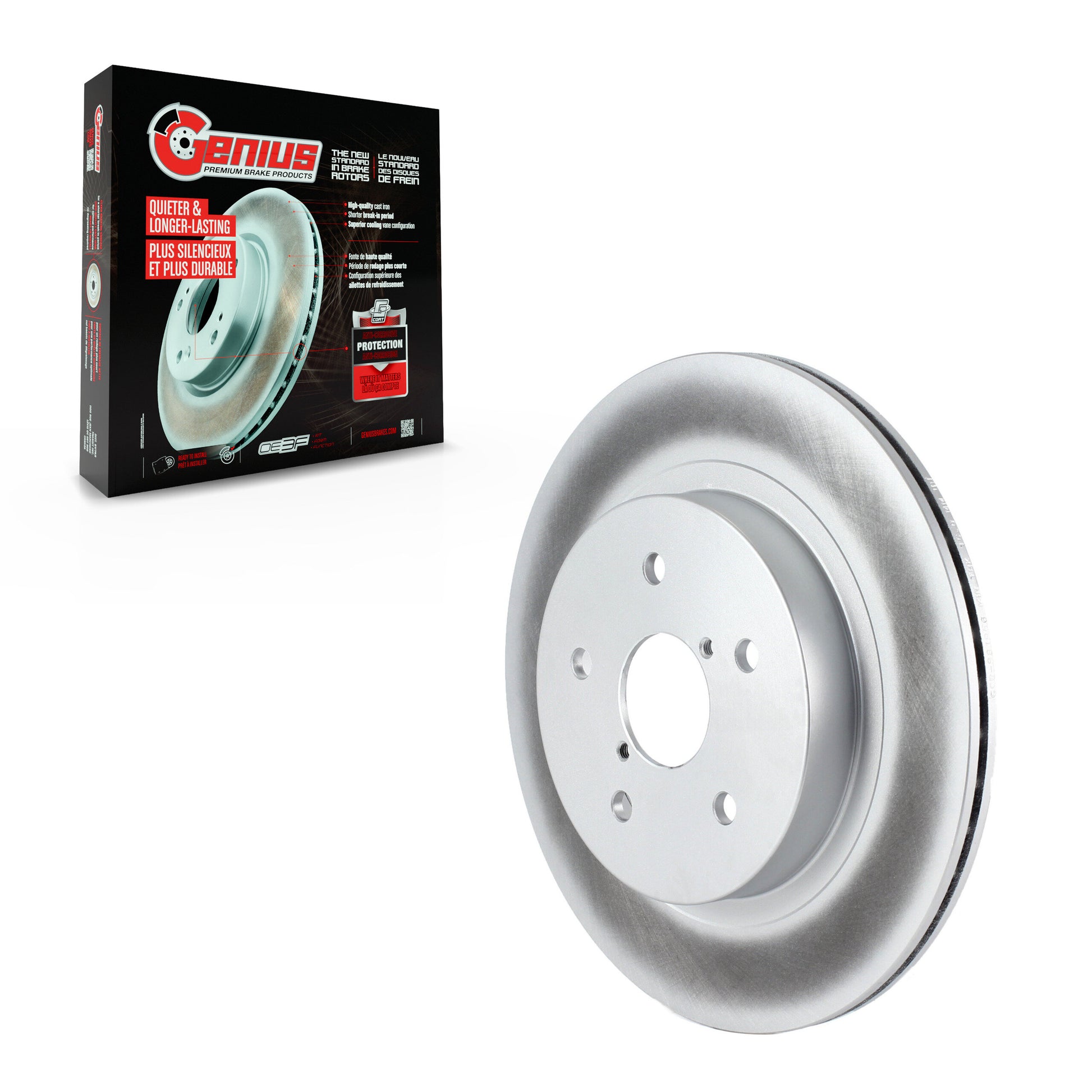Genius GCR-981956 Disc Brake Rotor for 2015-2024 Subaru WRX, Subaru Legacy, Subaru Outback - Rear