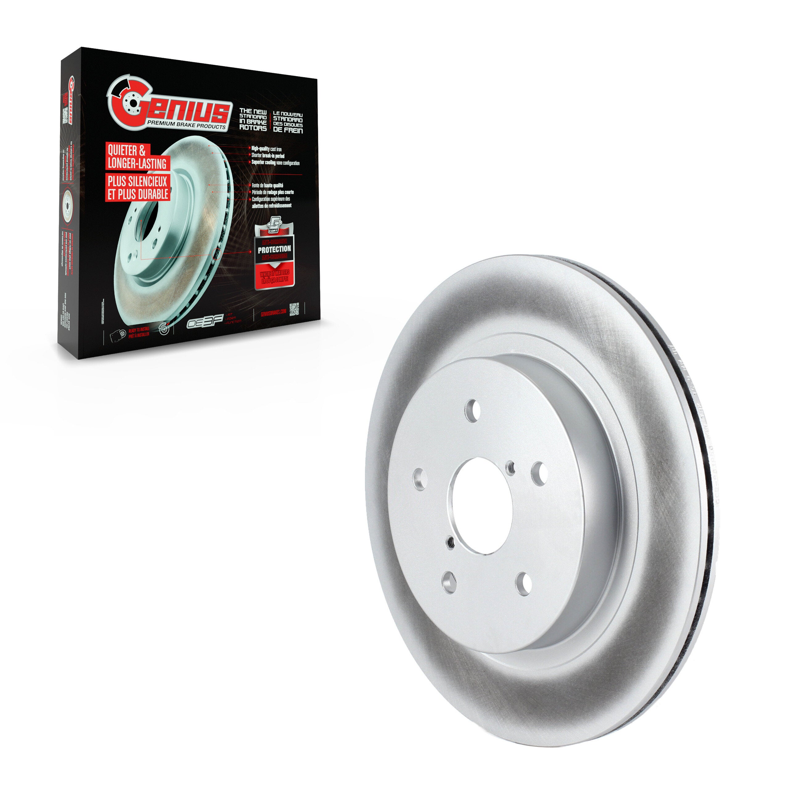 Genius GCR-981956 Disc Brake Rotor for 2015-2024 Subaru WRX, Subaru Legacy, Subaru Outback - Rear