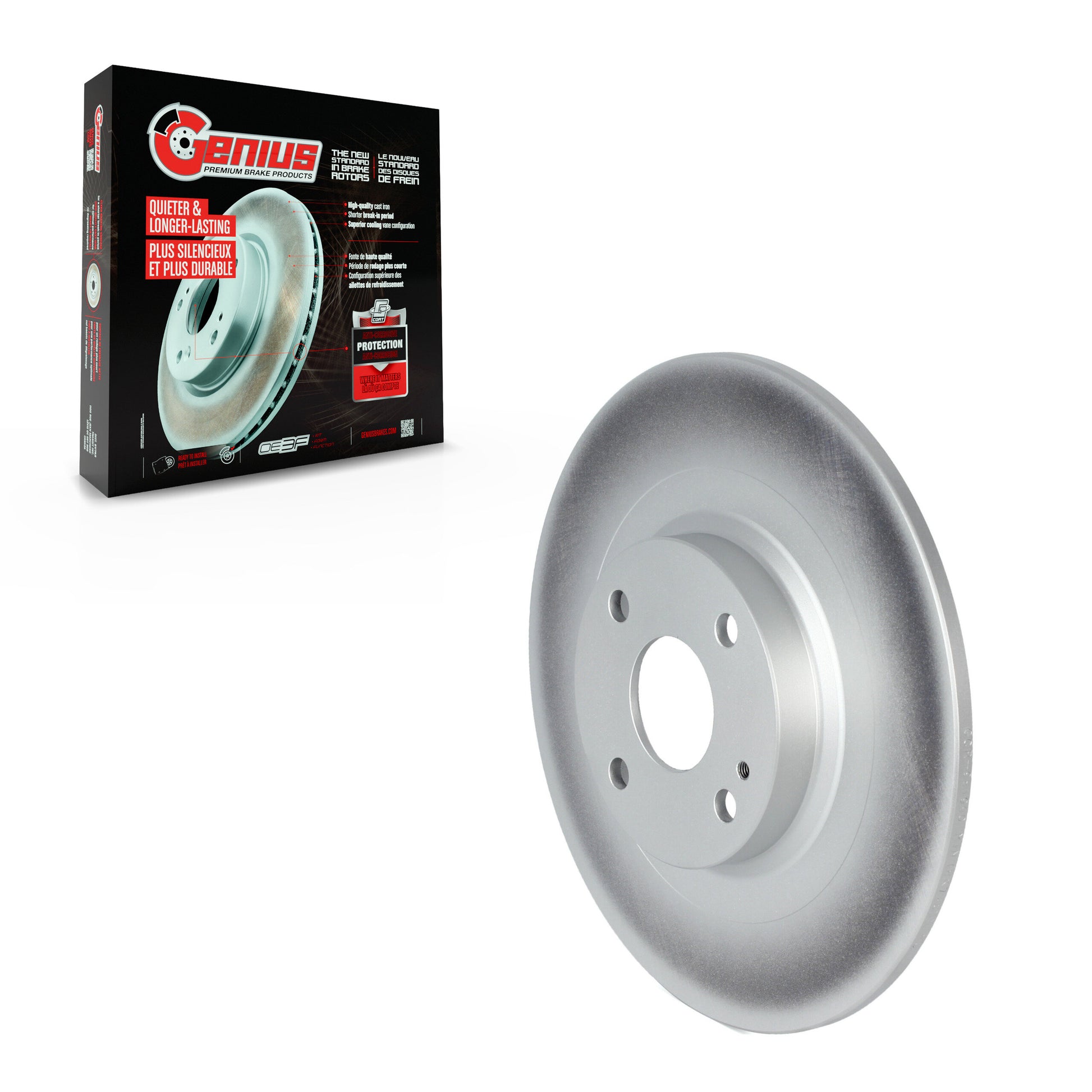 Genius GCR-981990 Disc Brake Rotor for 2016-2024 Mazda MX-5, Fiat 124 Spider, Mazda MX-5 Miata - Rear