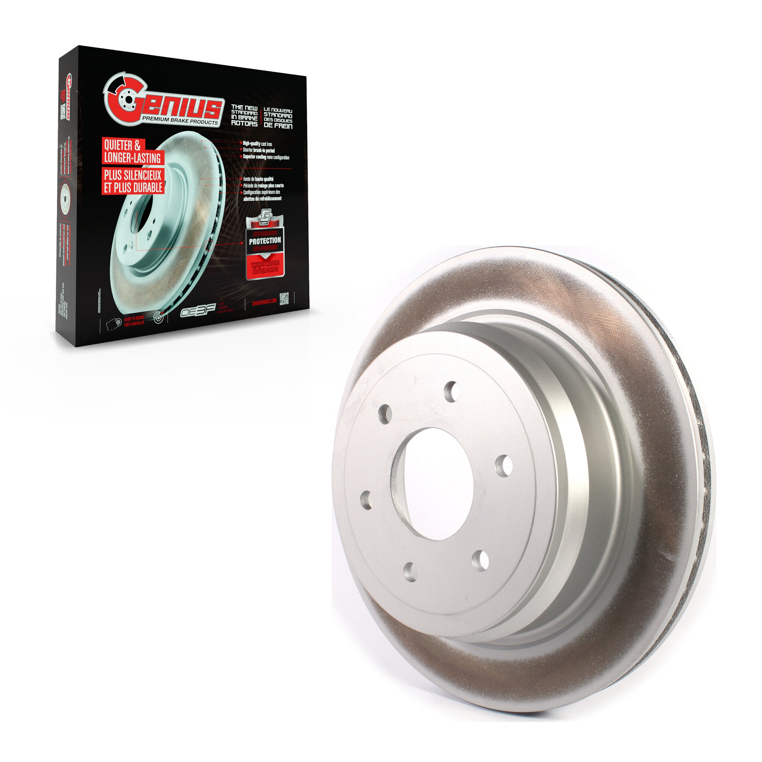 Genius GCR-982036 Disc Brake Rotor for 2016-2024 Nissan TITAN XD - Rear