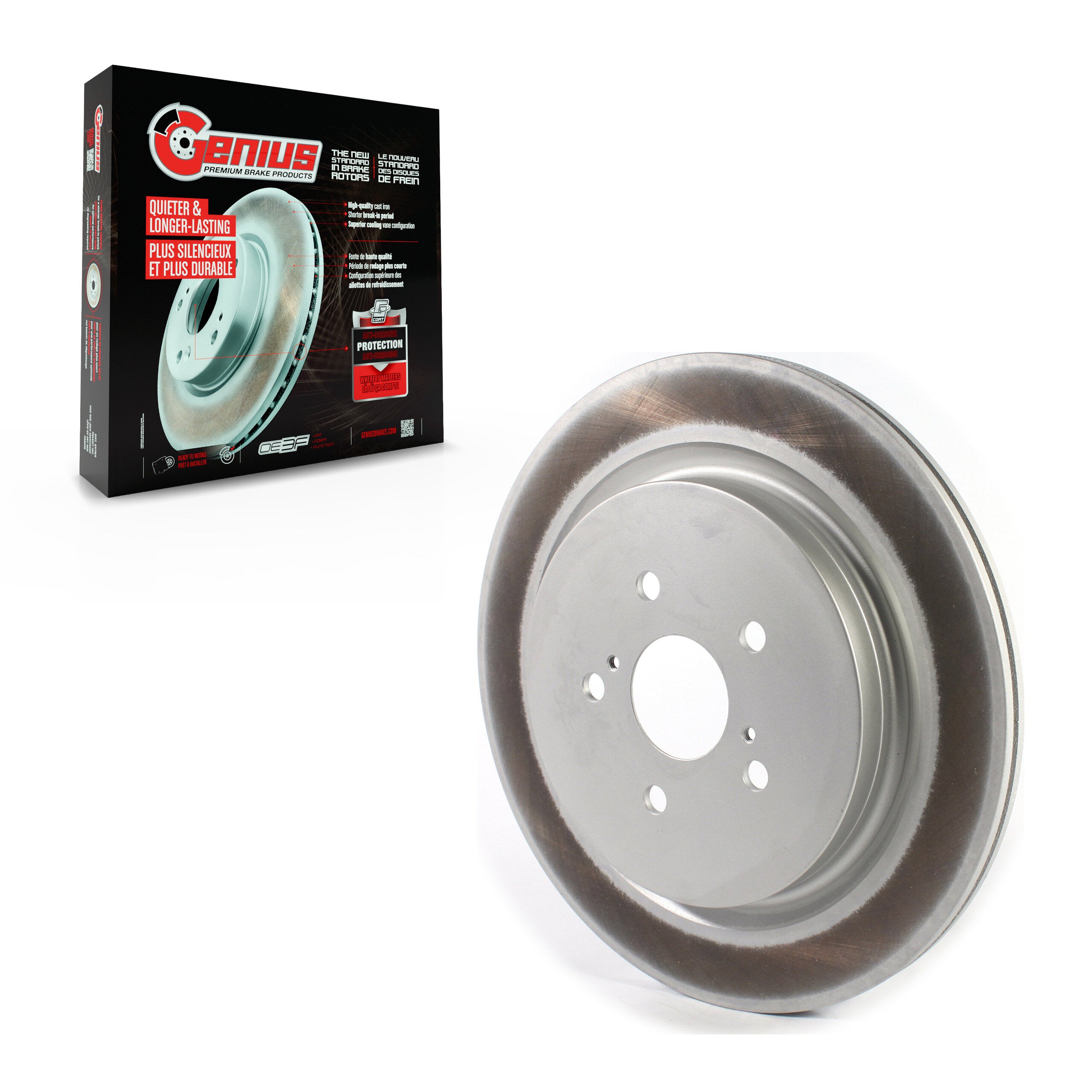 Genius GCR-982051 Disc Brake Rotor for 2016-2022 Lexus RX350L, Lexus RX450hL, Lexus RX350 - Rear