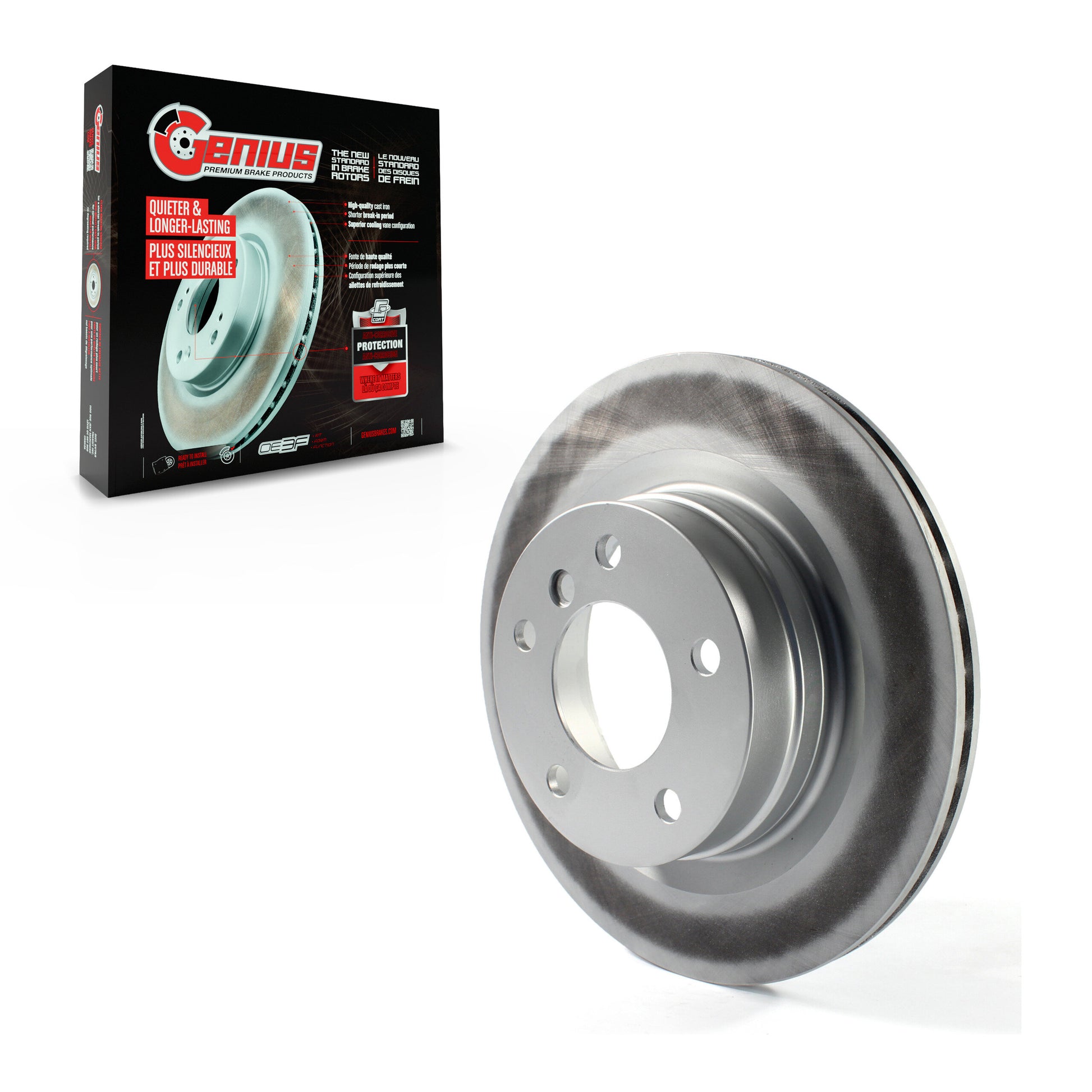 Genius GCR-982062 Disc Brake Rotor for 2012-2021 BMW 230i, BMW 230i xDrive, BMW 320i - Rear