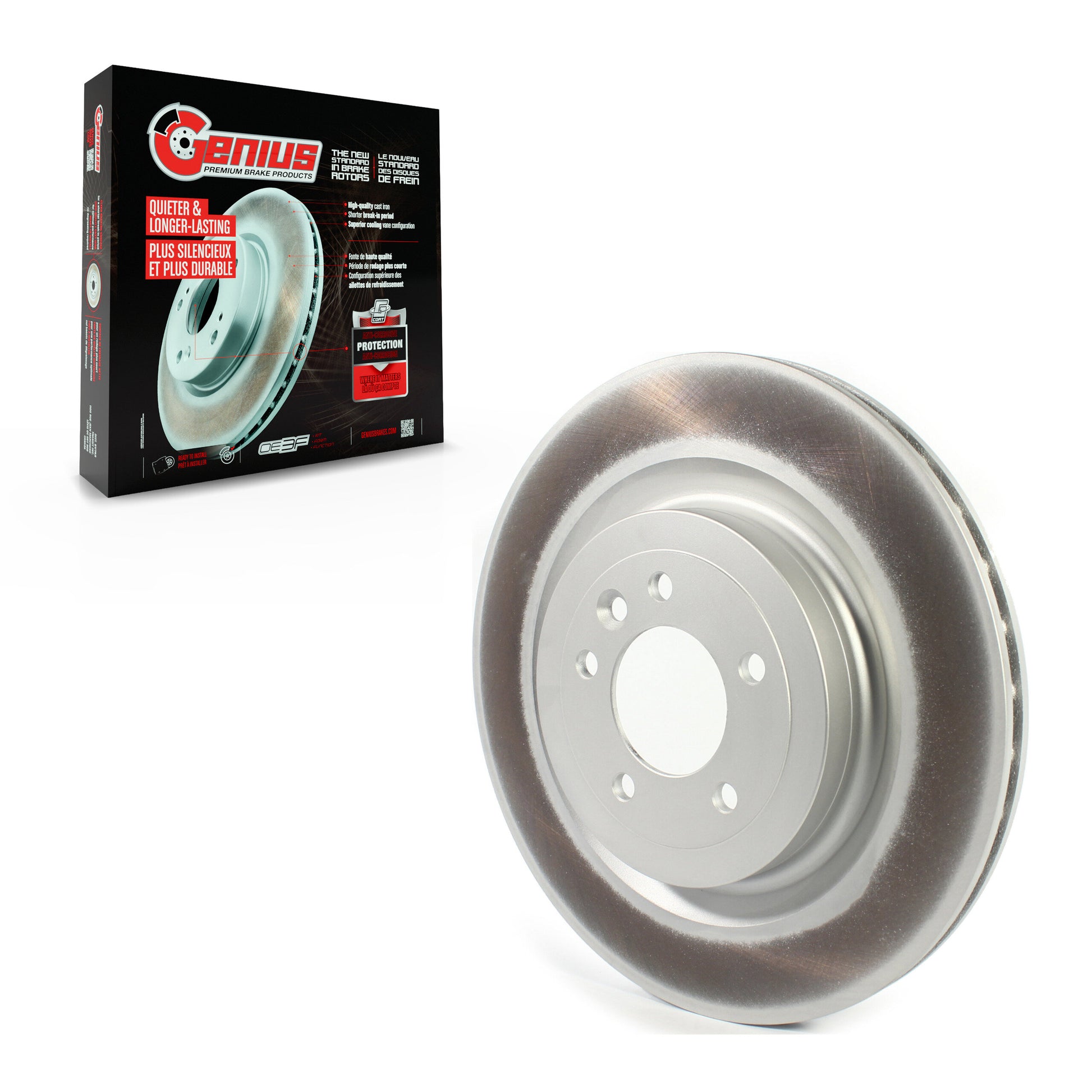 Genius GCR-982065 Disc Brake Rotor for 2013-2025 Land Rover Defender 130, Land Rover Defender 110, Land Rover Defender 90 - Rear