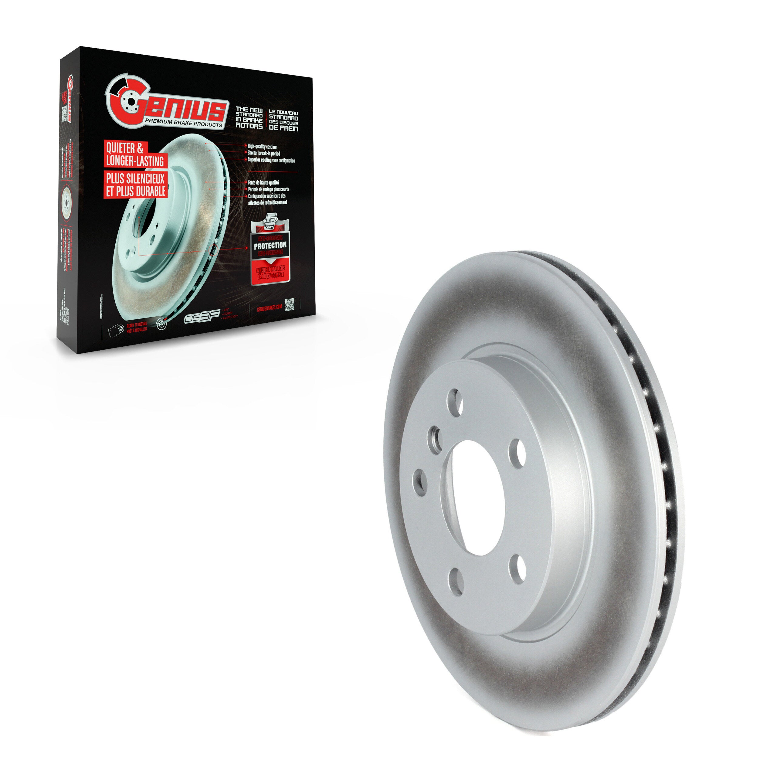 Genius GCR-982068 Disc Brake Rotor for 2014-2021 BMW i3s, BMW i3 - Front