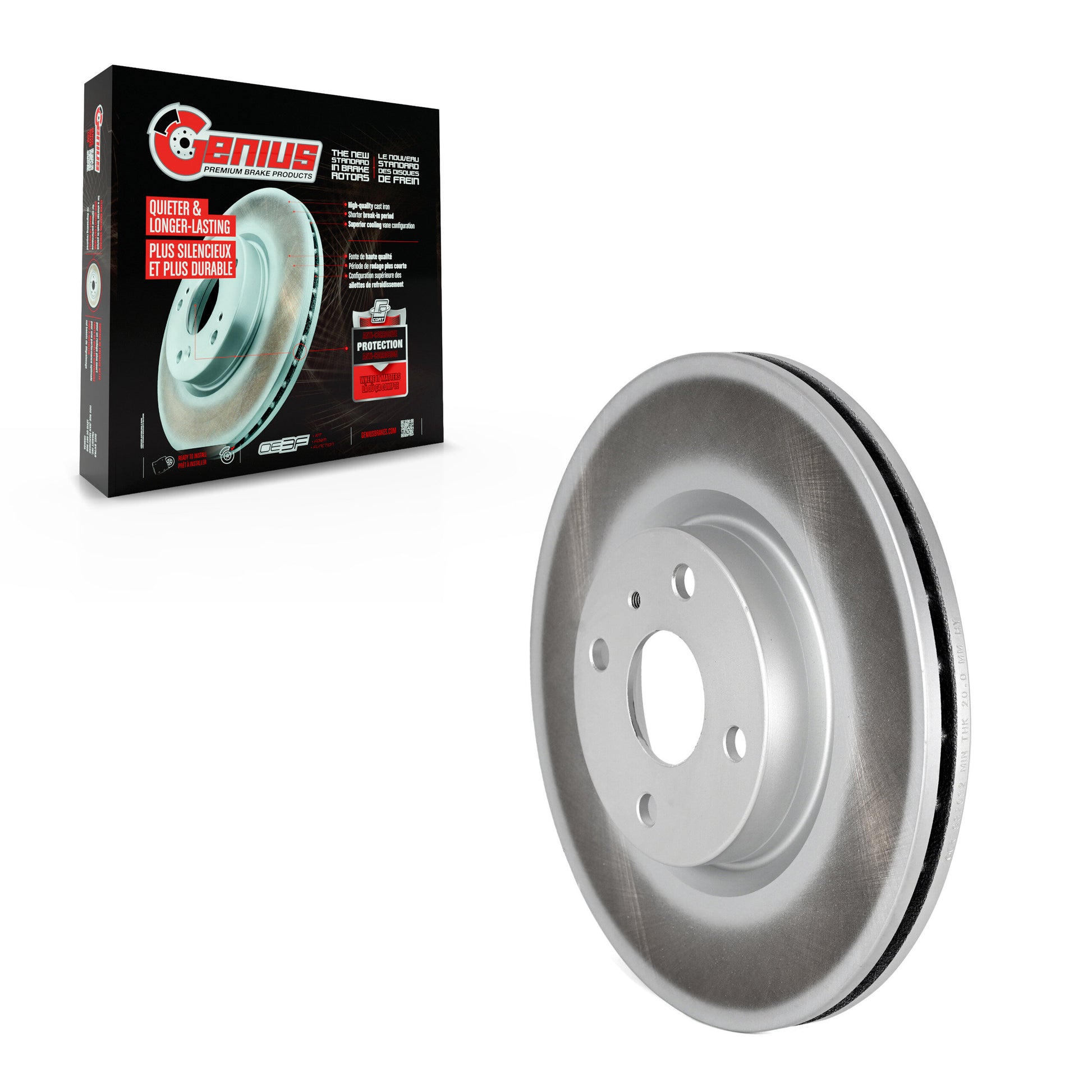 Genius GCR-982092 Disc Brake Rotor for 2016-2024 Mazda MX-5 Miata - Front