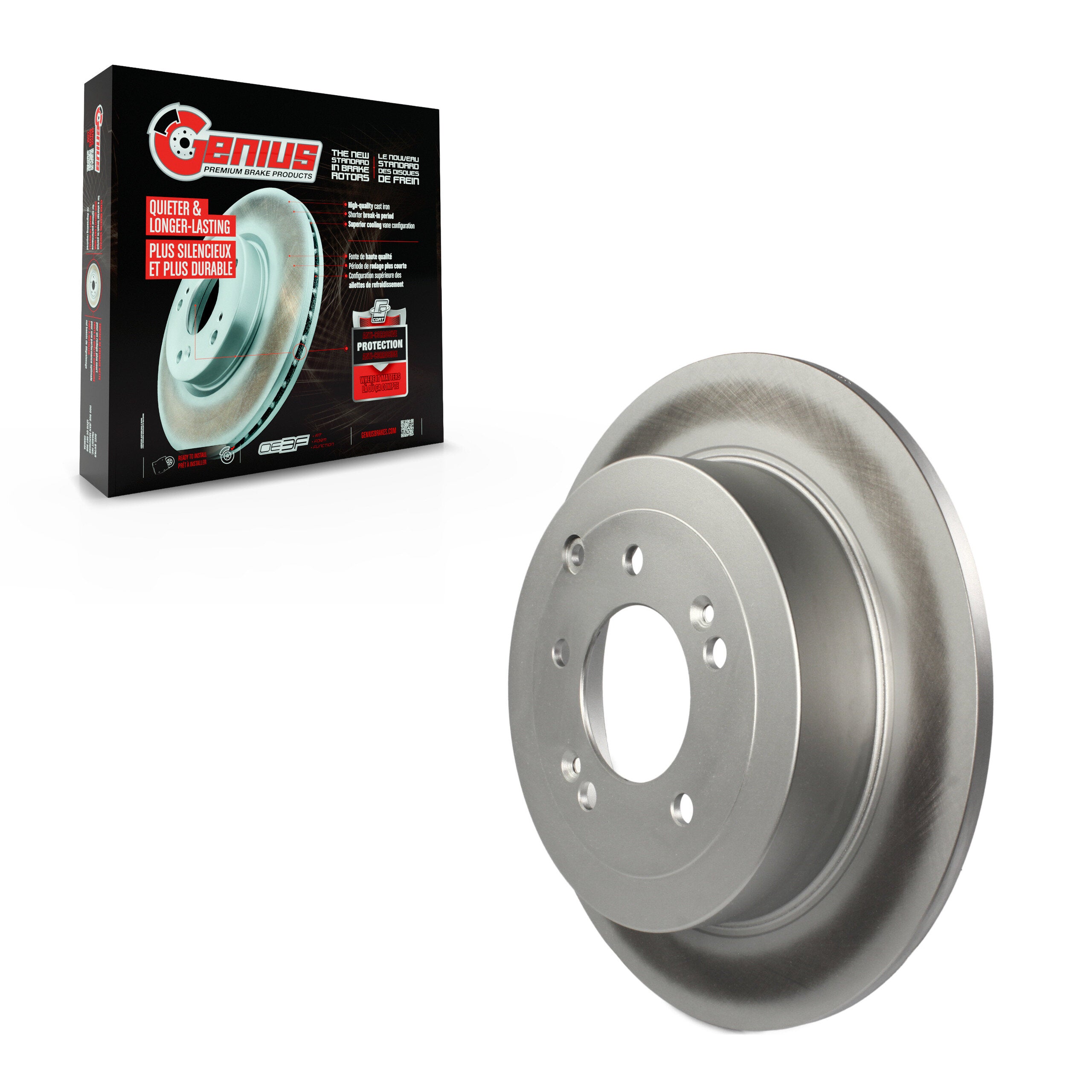 Genius GCR-982104 Disc Brake Rotor for 2016-2022 Hyundai Tucson, Kia Sportage - Rear
