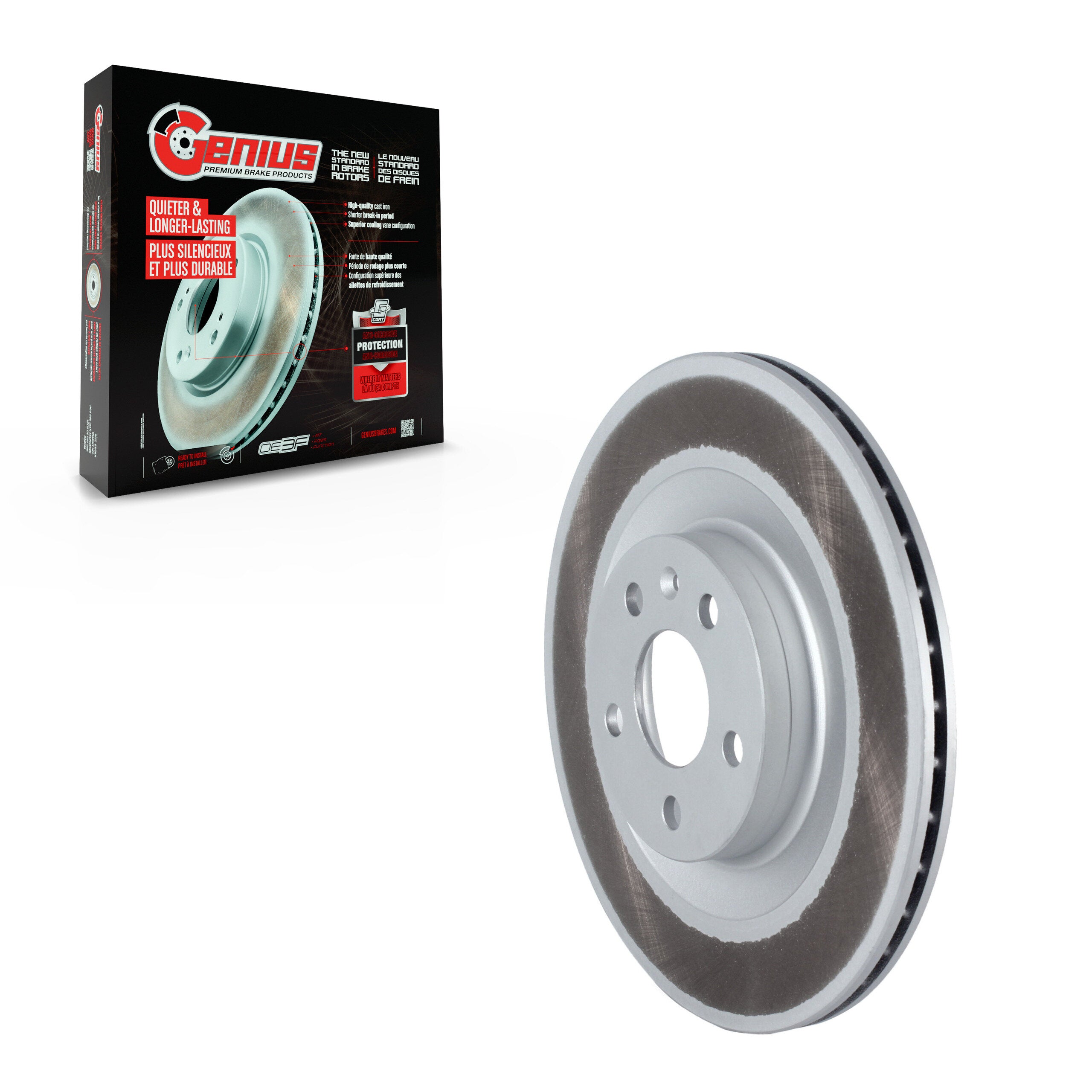 Genius GCR-982109 Disc Brake Rotor for 2016-2025 Volvo V60 Cross Country, Volvo S60, Volvo S90 - Rear