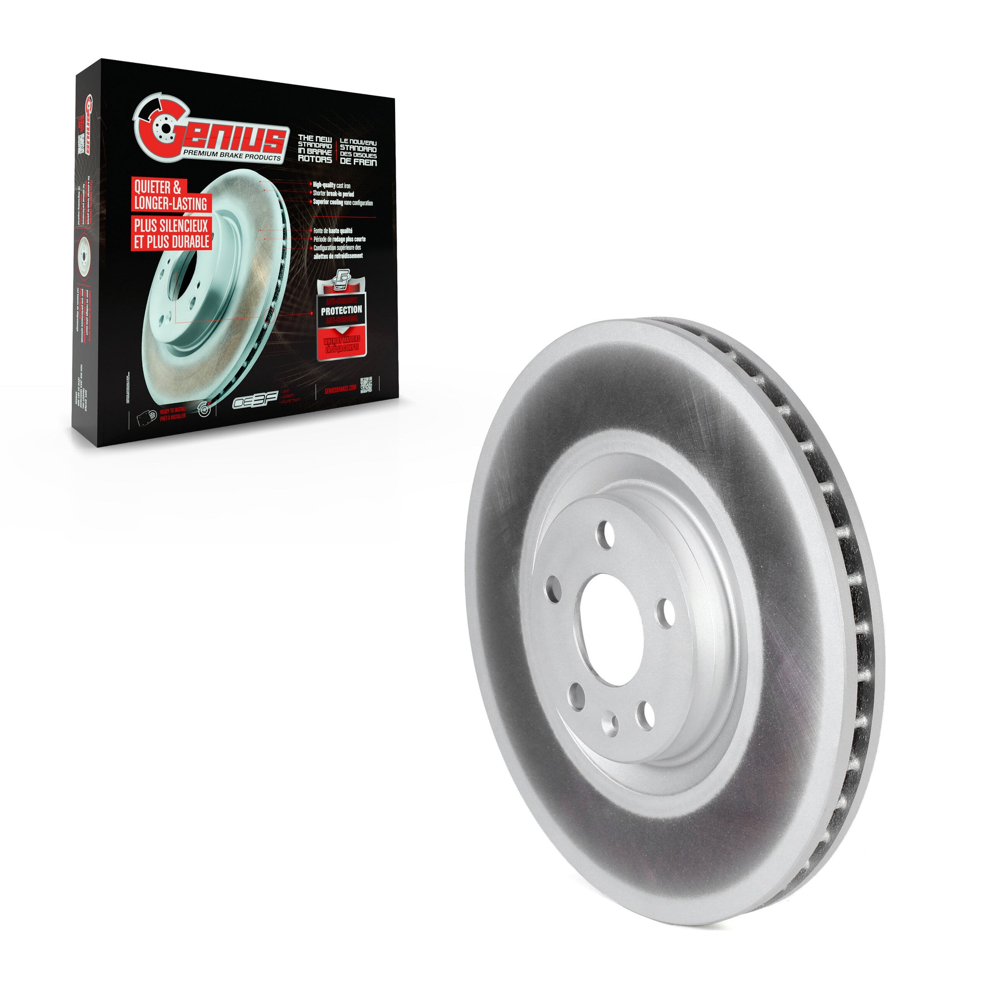 Genius GCR-982110 Disc Brake Rotor for 2016-2025 Volvo C40 Recharge, Volvo XC40 Recharge, Volvo S60 - Front