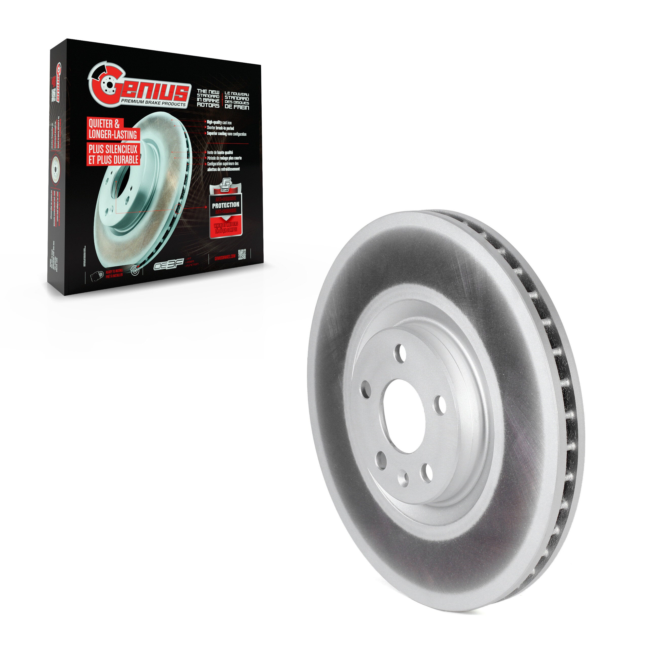 Genius GCR-982110 Disc Brake Rotor for 2016-2025 Volvo C40 Recharge, Volvo XC40 Recharge, Volvo S60 - Front