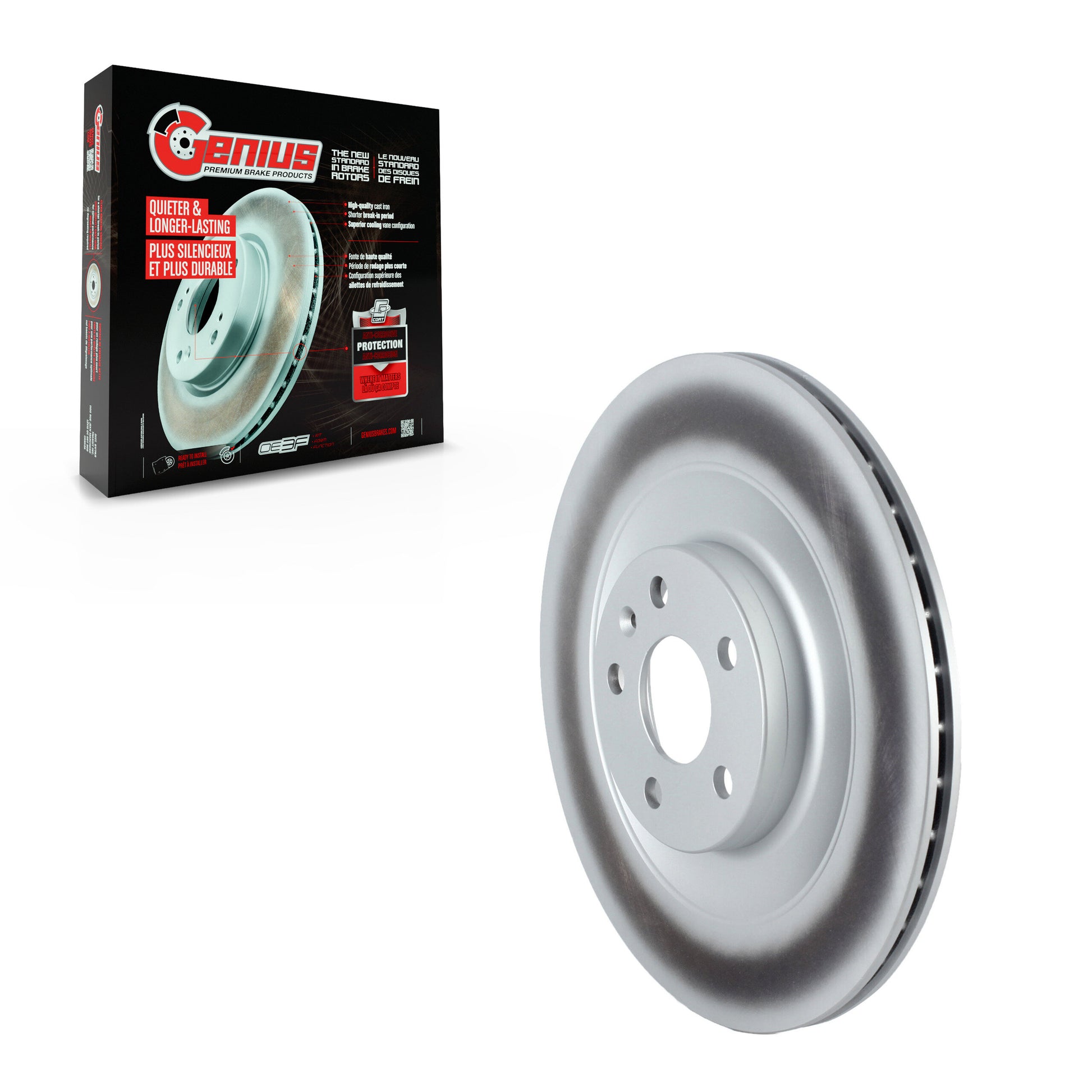 Genius GCR-982112 Disc Brake Rotor for 2016-2025 Volvo C40 Recharge, Volvo XC40 Recharge, Volvo XC90 - Rear