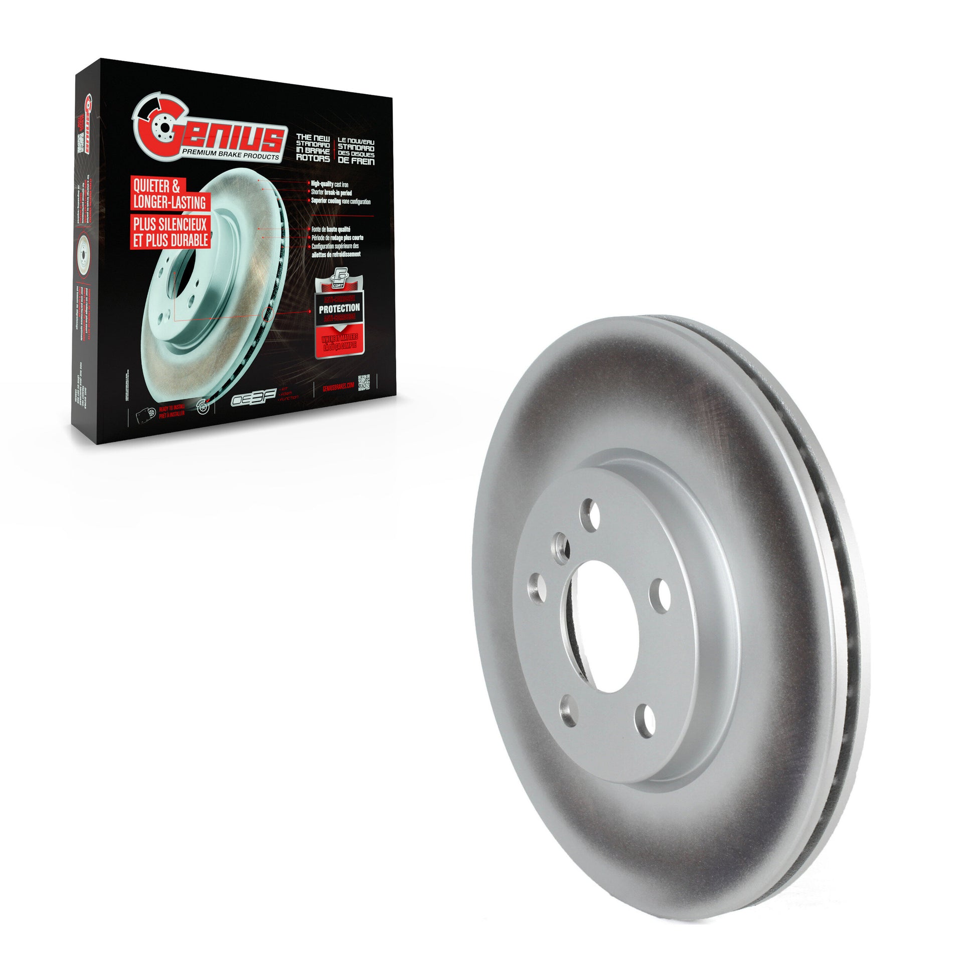 Genius GCR-982126 Disc Brake Rotor for 2016-2024 Mini Cooper, Mini Cooper Clubman, Mini Cooper Countryman - Front