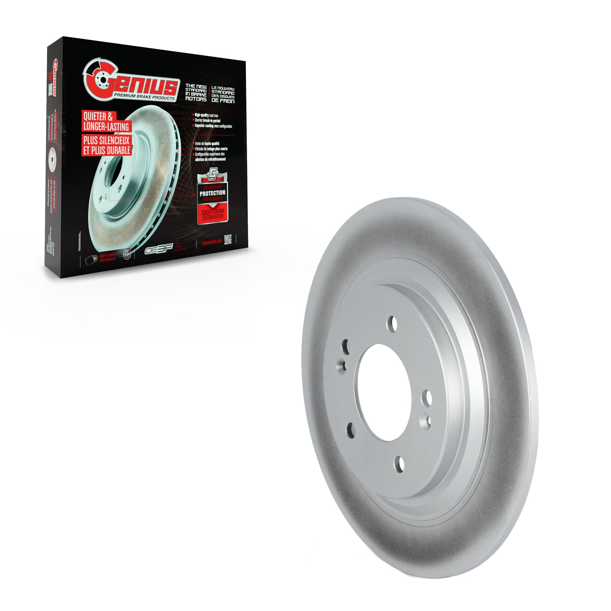 Genius GCR-982146 Disc Brake Rotor for 2017-2023 Kia Cadenza, Kia Soul EV, Hyundai Kona Electric - Rear