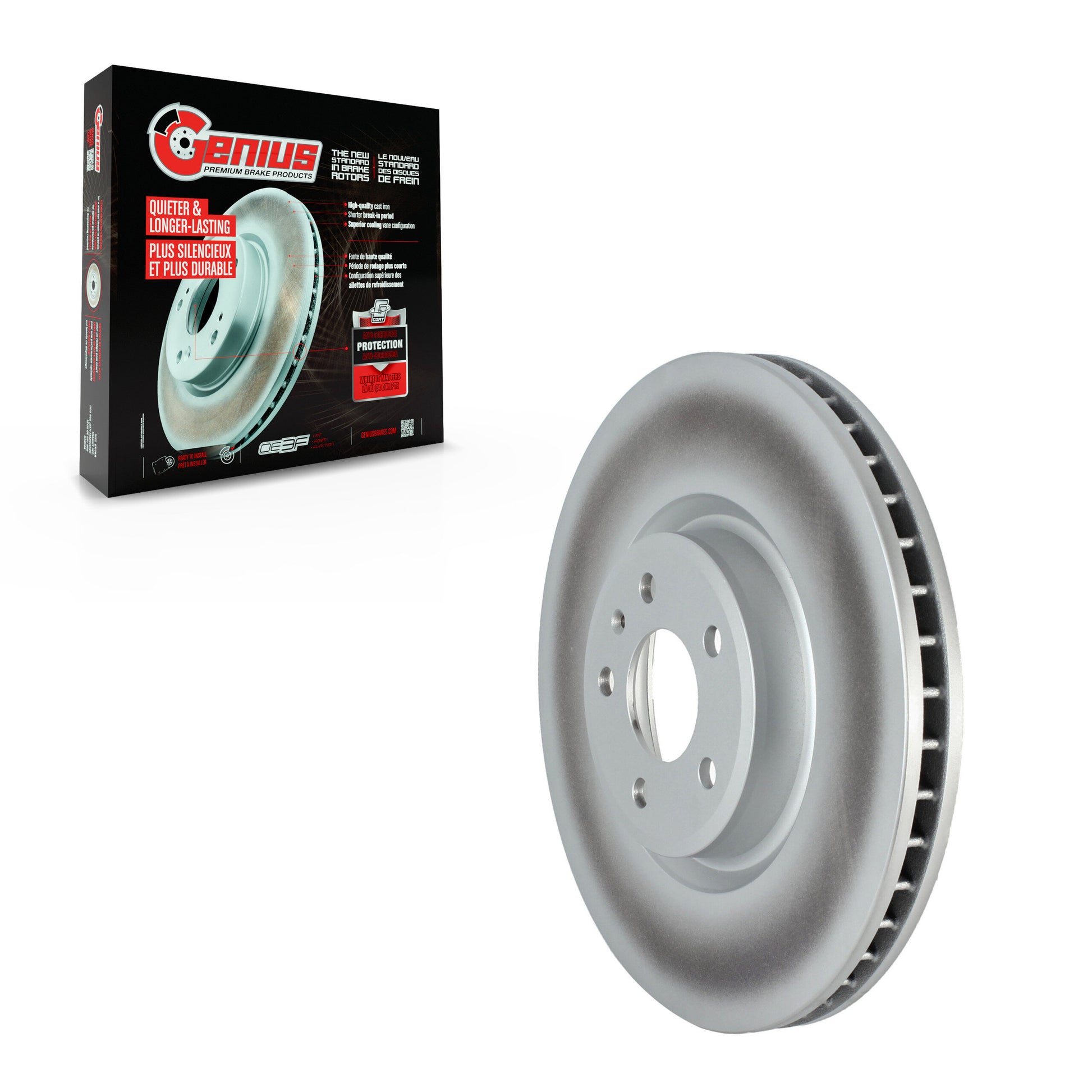Genius GCR-982153 Disc Brake Rotor for 2016-2024 Audi SQ5 Sportback, Audi Q5, Audi Q5 PHEV - Front