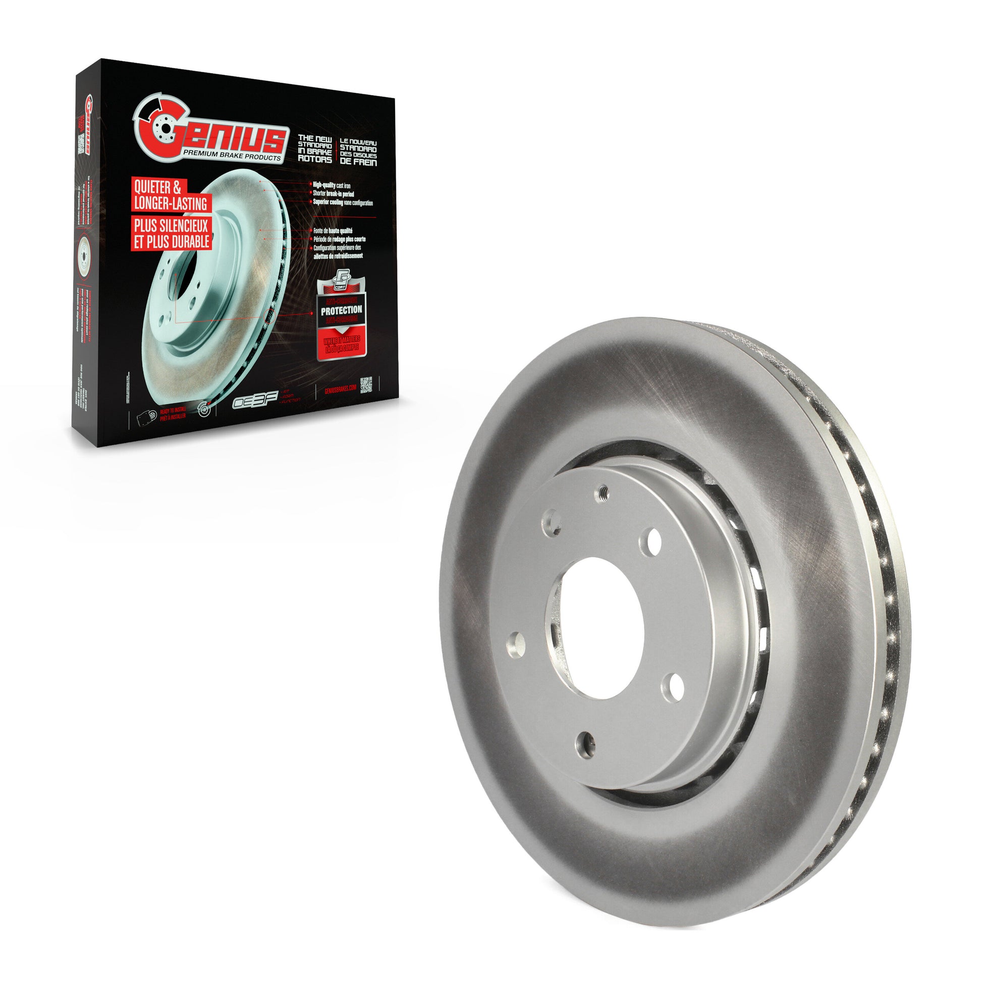 Genius GCR-982264 Disc Brake Rotor for 2016-2024 Mazda 6, Mazda CX-5 - Front