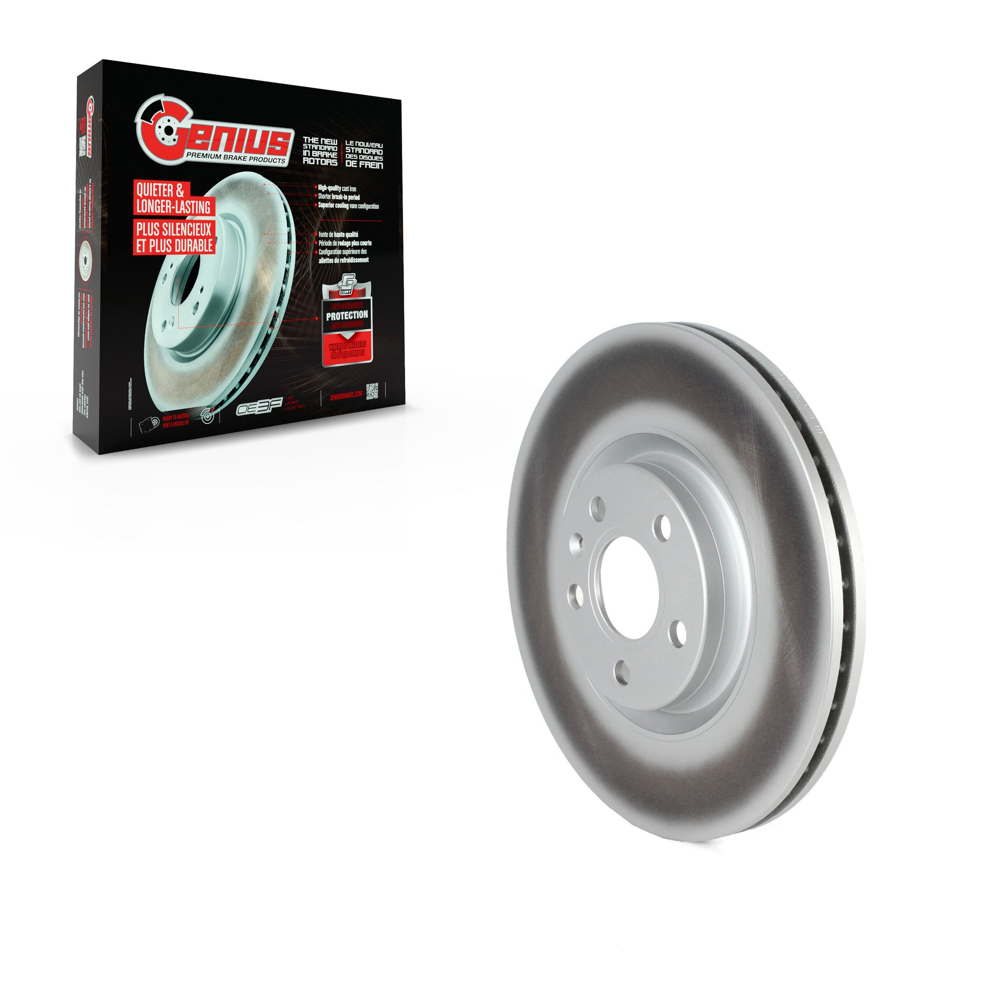 Genius GCR-982272 Disc Brake Rotor for 2017-2025 Volvo XC40, Volvo S60, Volvo V60 - Front