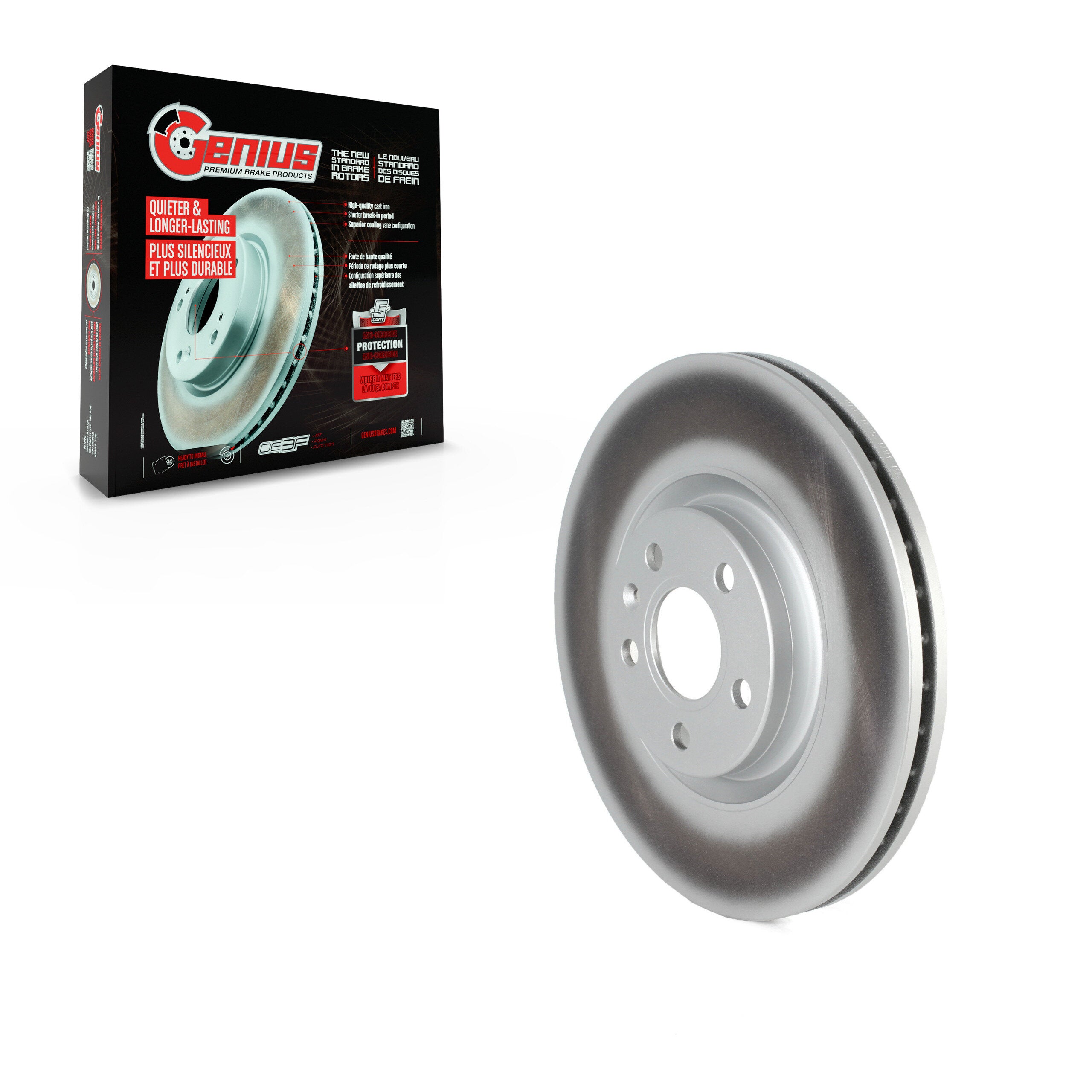 Genius GCR-982272 Disc Brake Rotor for 2017-2025 Volvo XC40, Volvo S60, Volvo V60 - Front