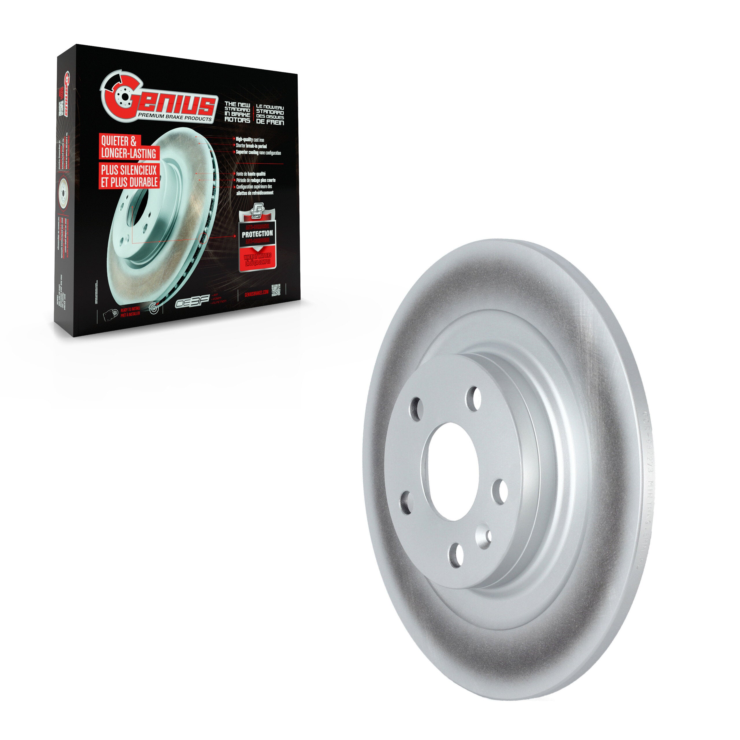 Genius GCR-982273 Disc Brake Rotor for 2017-2025 Volvo S60, Volvo S90, Volvo V60 - Rear