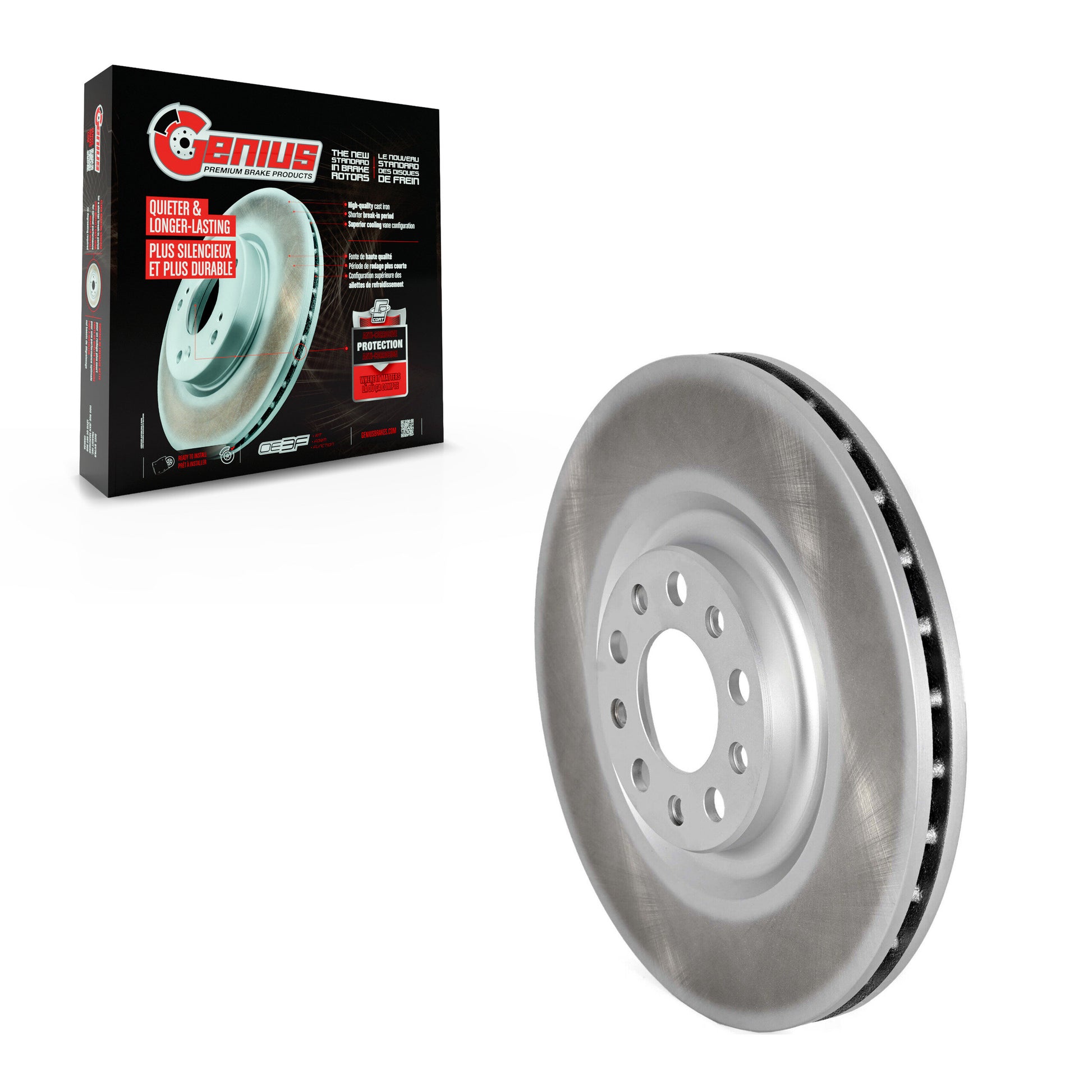 Genius GCR-982276 Disc Brake Rotor for 2017-2024 Alfa Romeo Stelvio, Alfa Romeo Giulia - Front