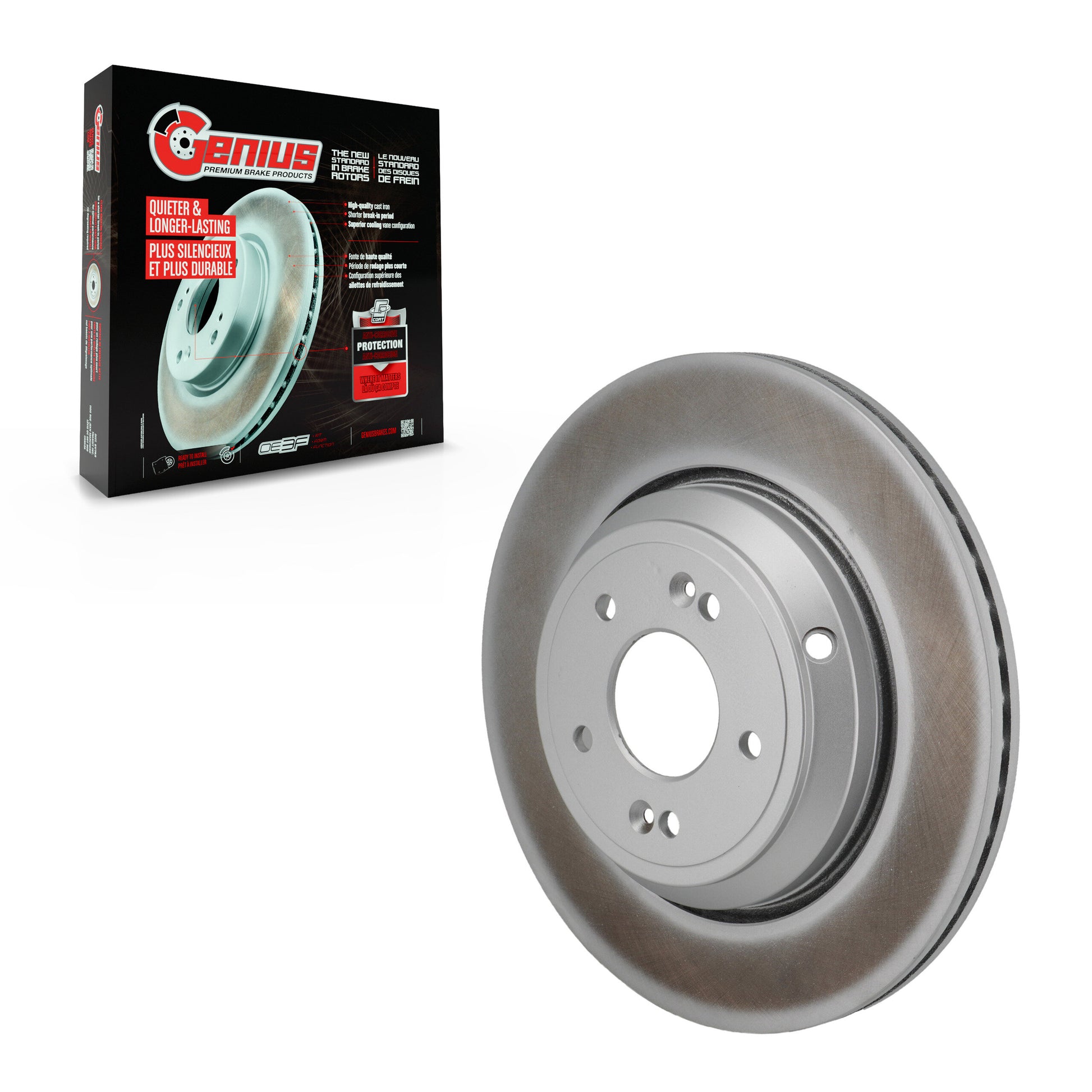 Genius GCR-982290 Disc Brake Rotor for 2018-2023 Kia Stinger, Genesis G70, Genesis G80 - Rear