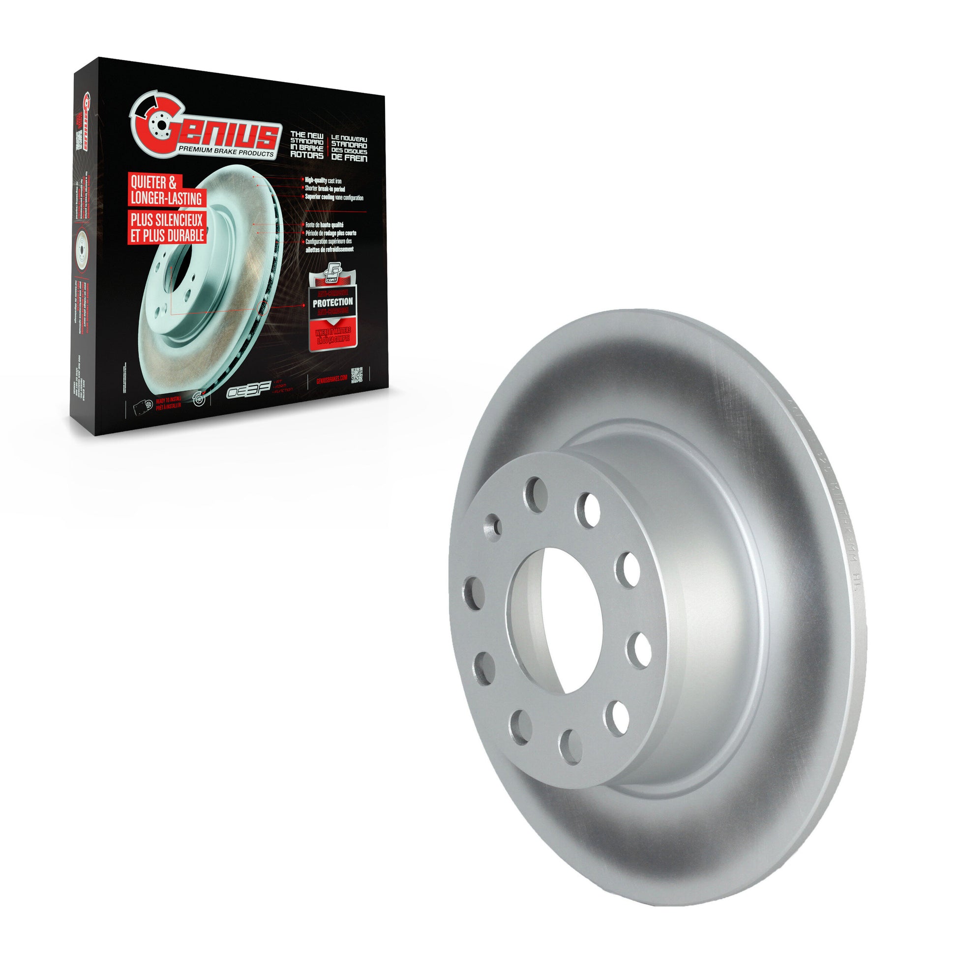 Genius GCR-982325 Disc Brake Rotor for 2019-2025 Volkswagen Jetta, Volkswagen Taos - Rear