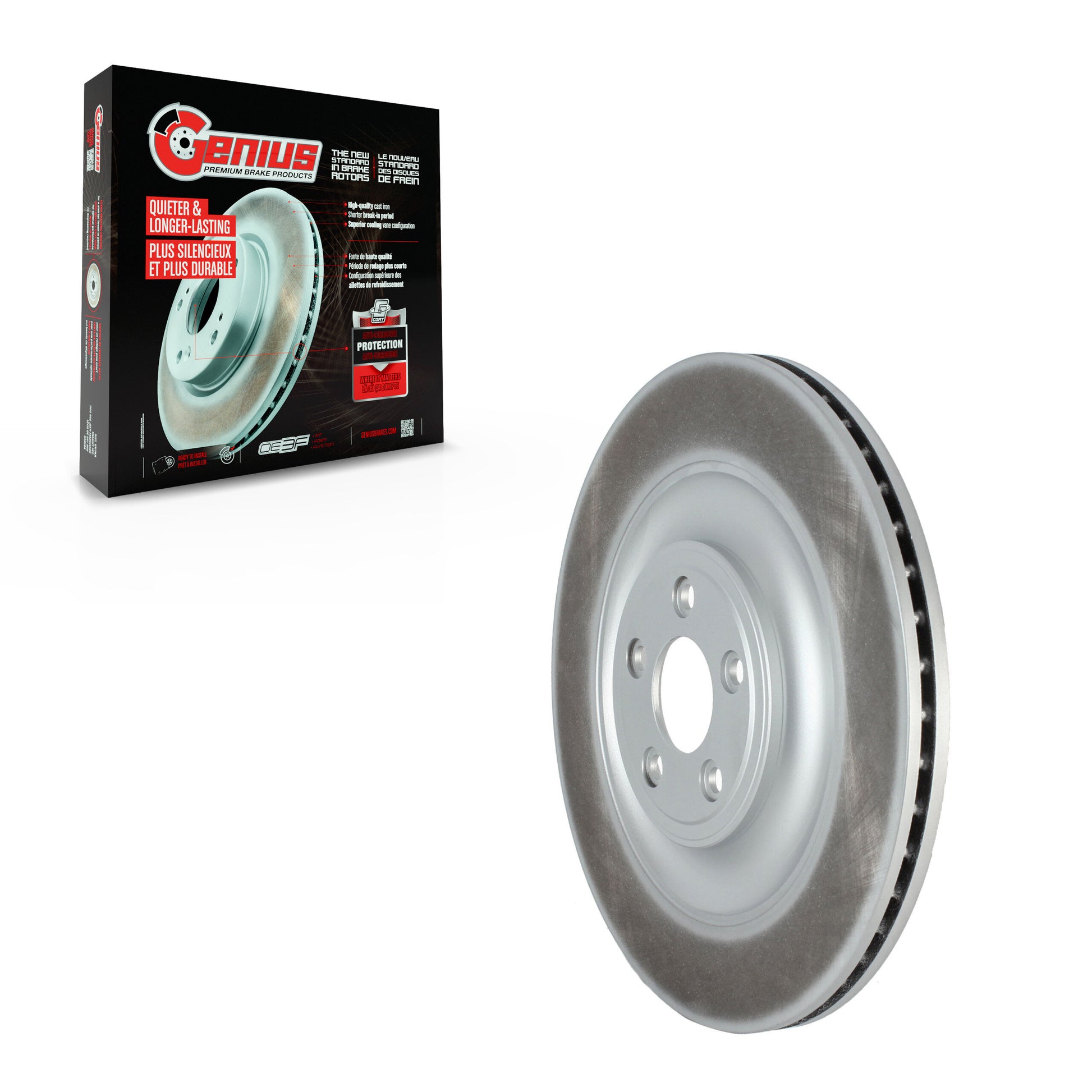 Genius GCR-982336 Disc Brake Rotor for 2010-2019 Jaguar XJ, Jaguar XJR575, Jaguar XJR - Rear
