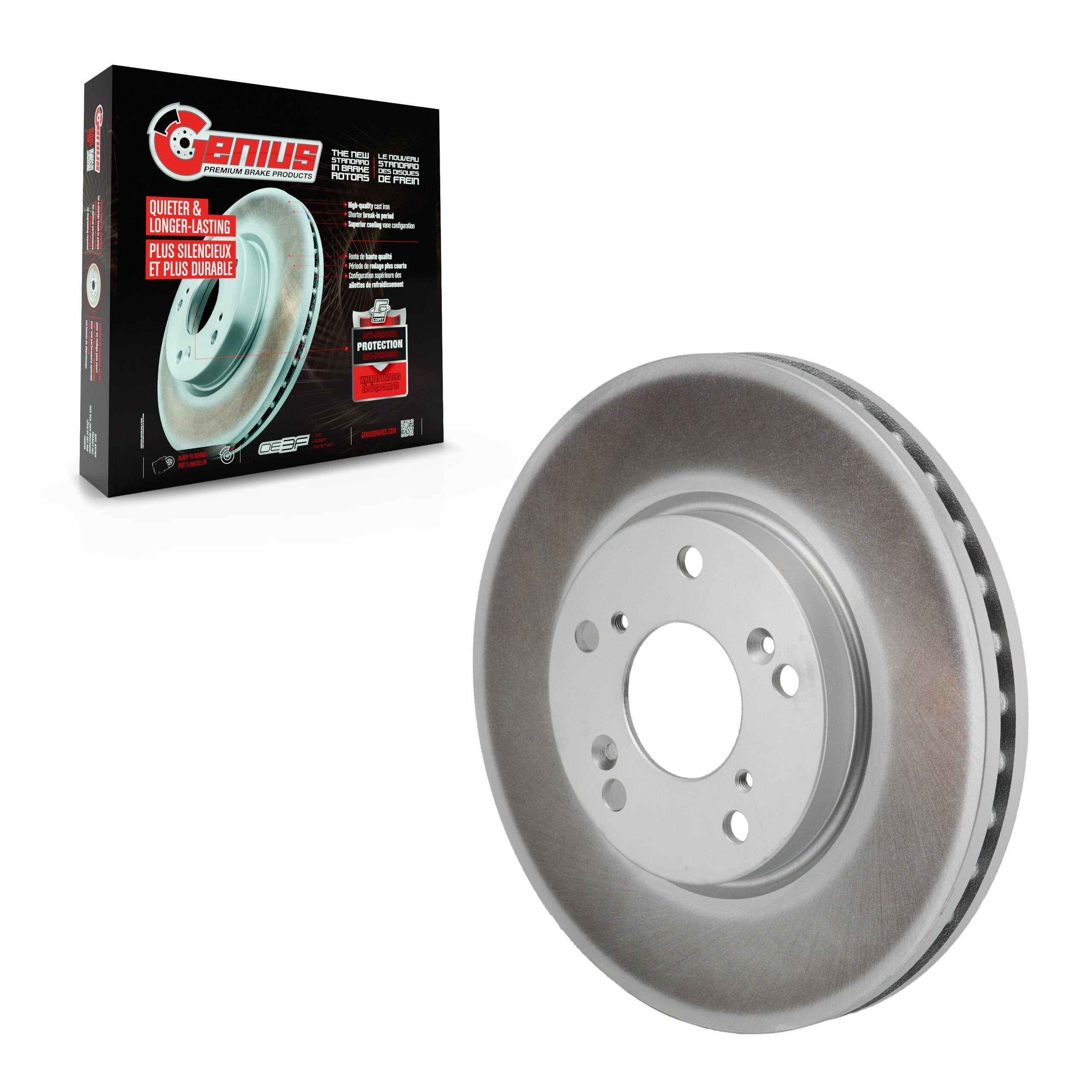 Genius GCR-982355 Disc Brake Rotor for 2017-2021 Honda Clarity - Front