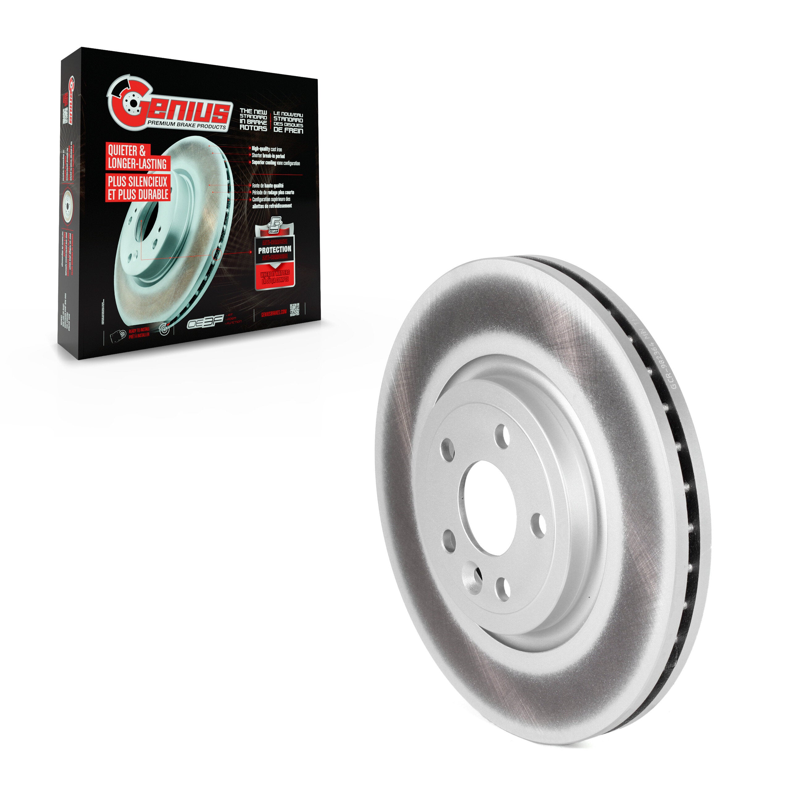 Genius GCR-982364 Disc Brake Rotor for 2017-2020 Jaguar F-Pace, Land Rover Range Rover Velar - Front