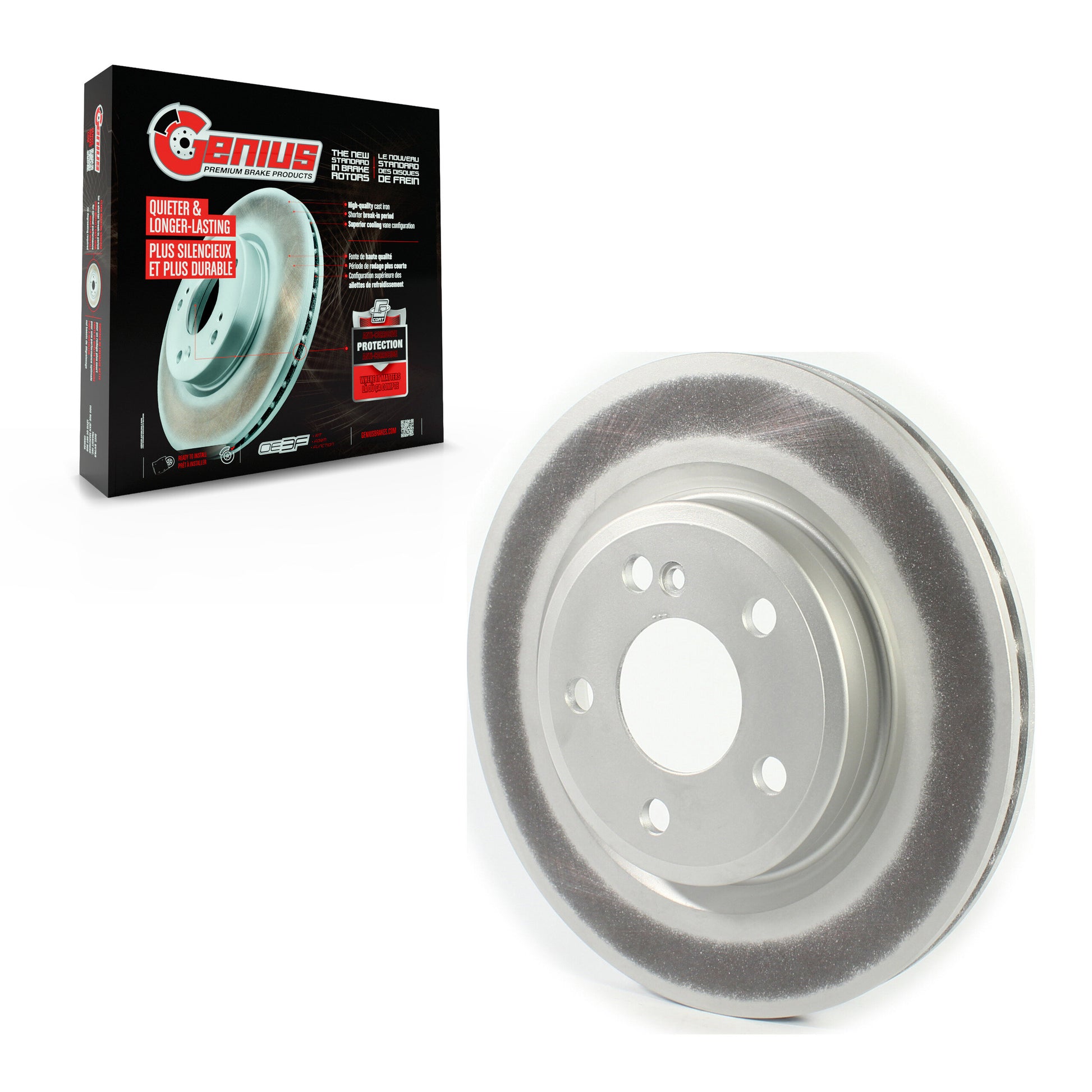 Genius GCR-982380 Disc Brake Rotor for 2014-2020 INFINITI QX30, Mercedes-Benz GLA250, Mercedes-Benz CLA250 - Rear