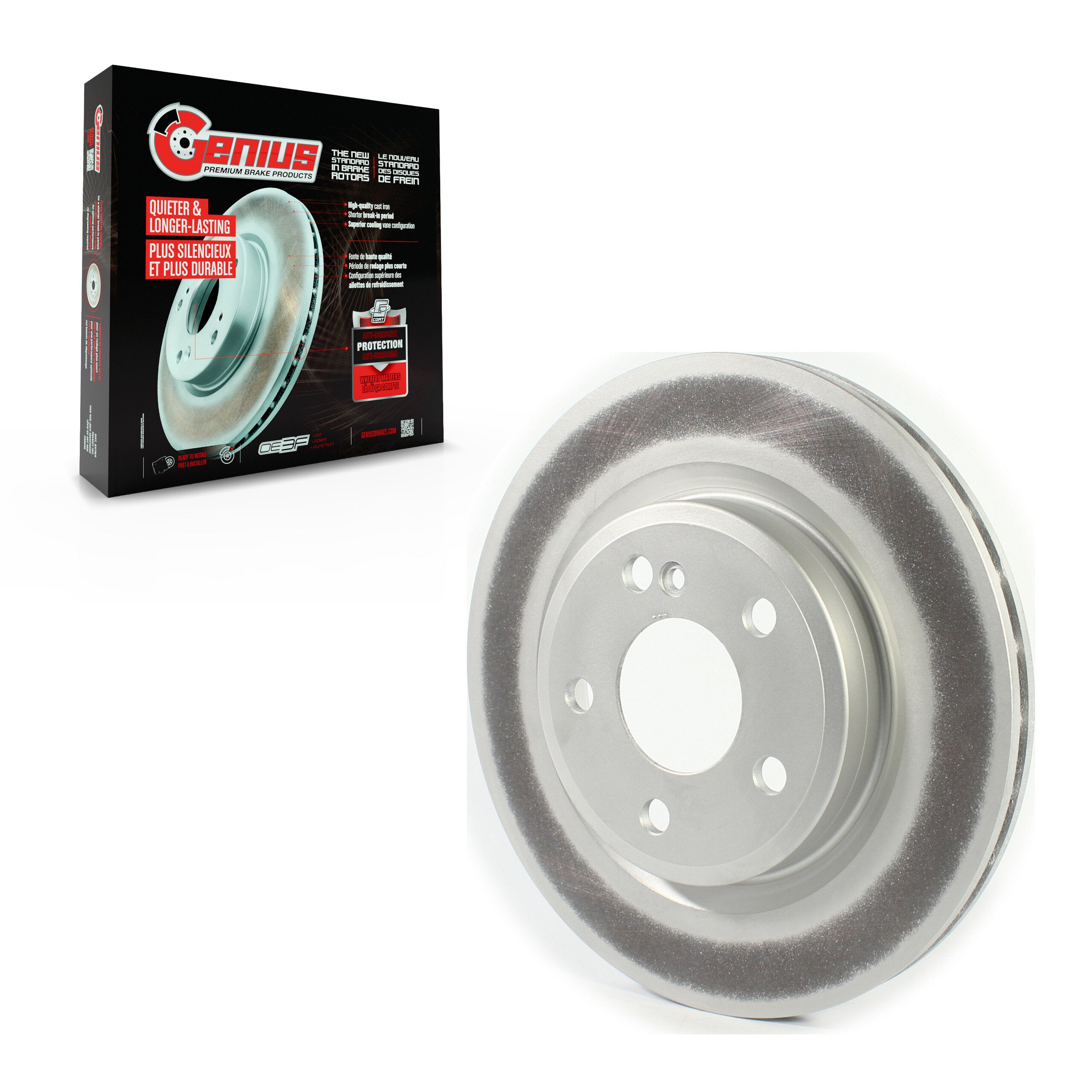 Genius GCR-982380 Disc Brake Rotor for 2014-2020 INFINITI QX30, Mercedes-Benz GLA250, Mercedes-Benz CLA250 - Rear
