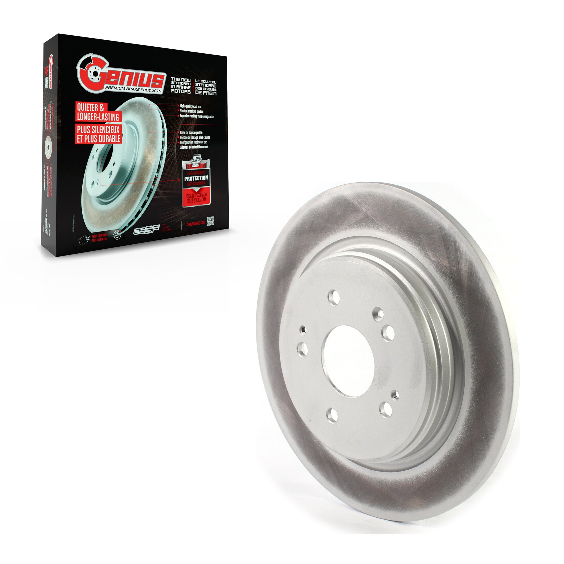 Genius GCR-982434 Disc Brake Rotor for 2017-2024 Honda HR-V, Acura RDX, Honda Clarity - Rear