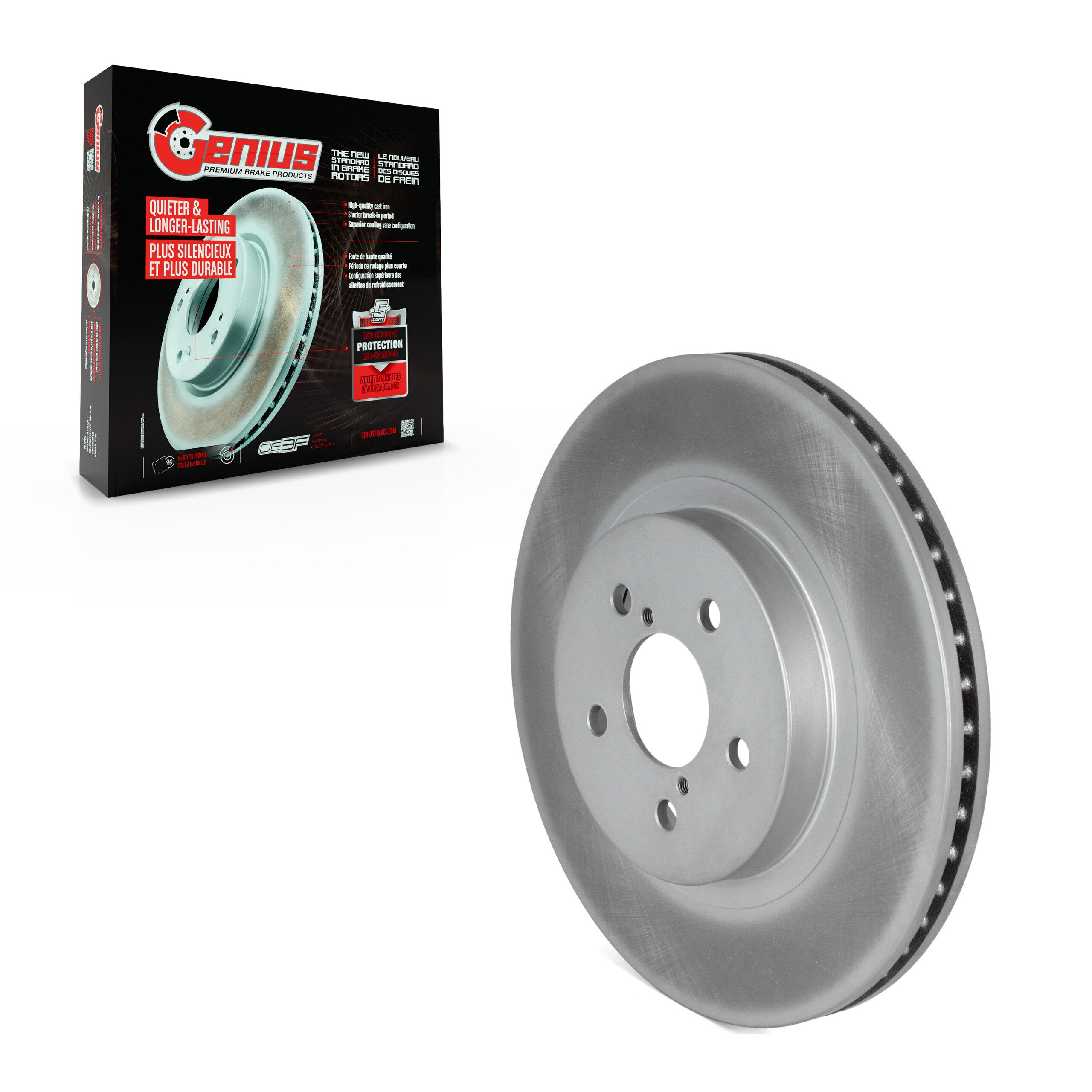 Genius GCR-982487 Disc Brake Rotor for 2017-2023 Subaru Crosstrek, Subaru Impreza - Front