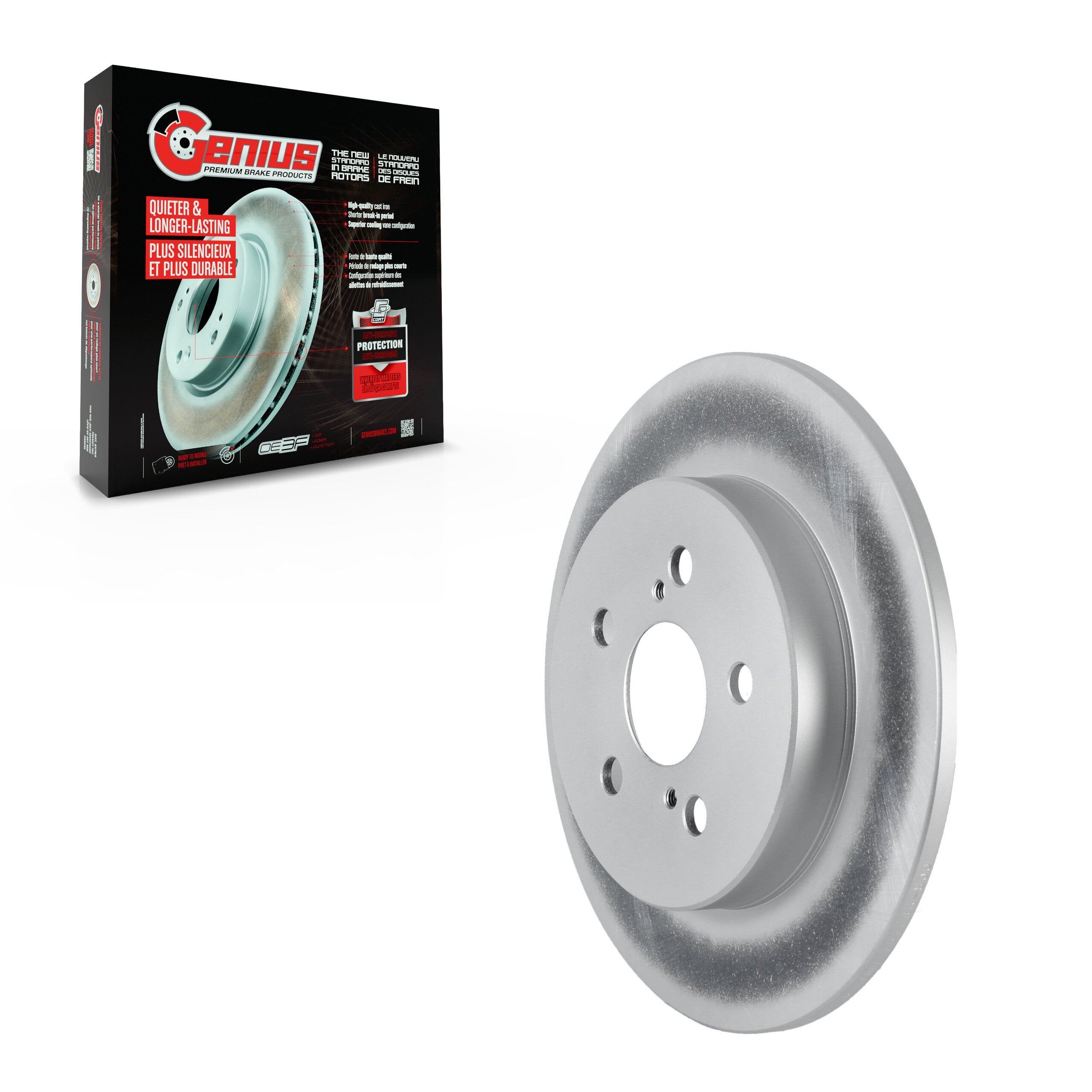 Genius GCR-982494 Disc Brake Rotor for 2019-2025 Toyota Corolla - Rear