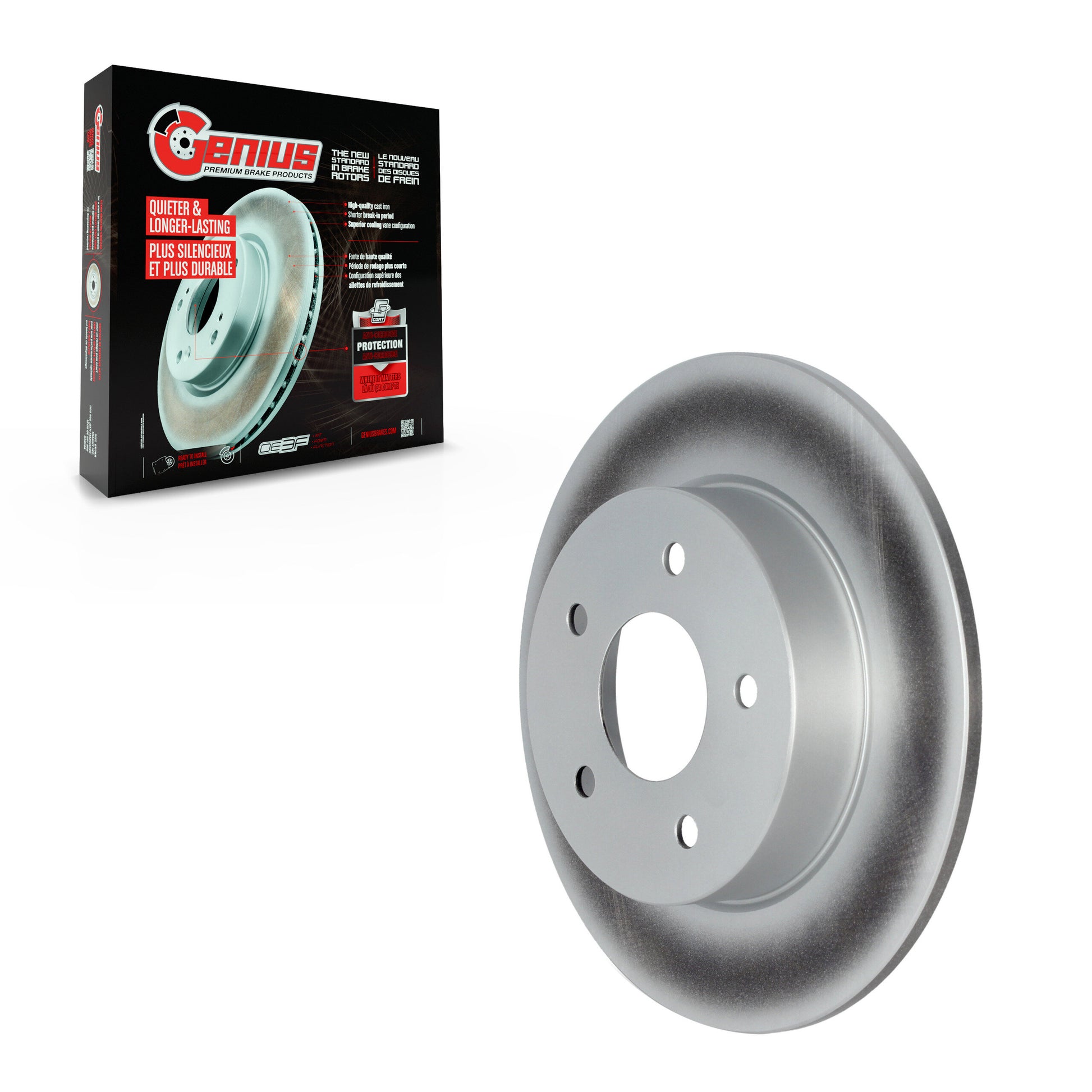 Genius GCR-982511 Disc Brake Rotor for 2019-2025 Nissan Kicks Play, Nissan Kicks, Nissan Altima - Rear