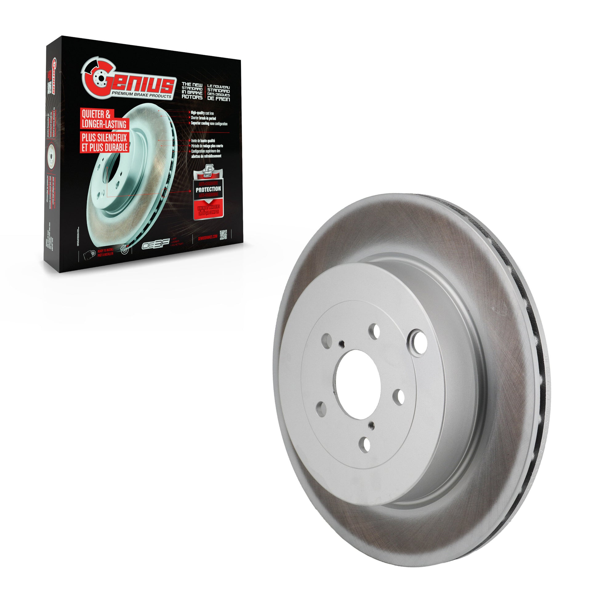 Genius GCR-982545 Disc Brake Rotor for 2017-2020 Toyota 86, Subaru BRZ - Rear