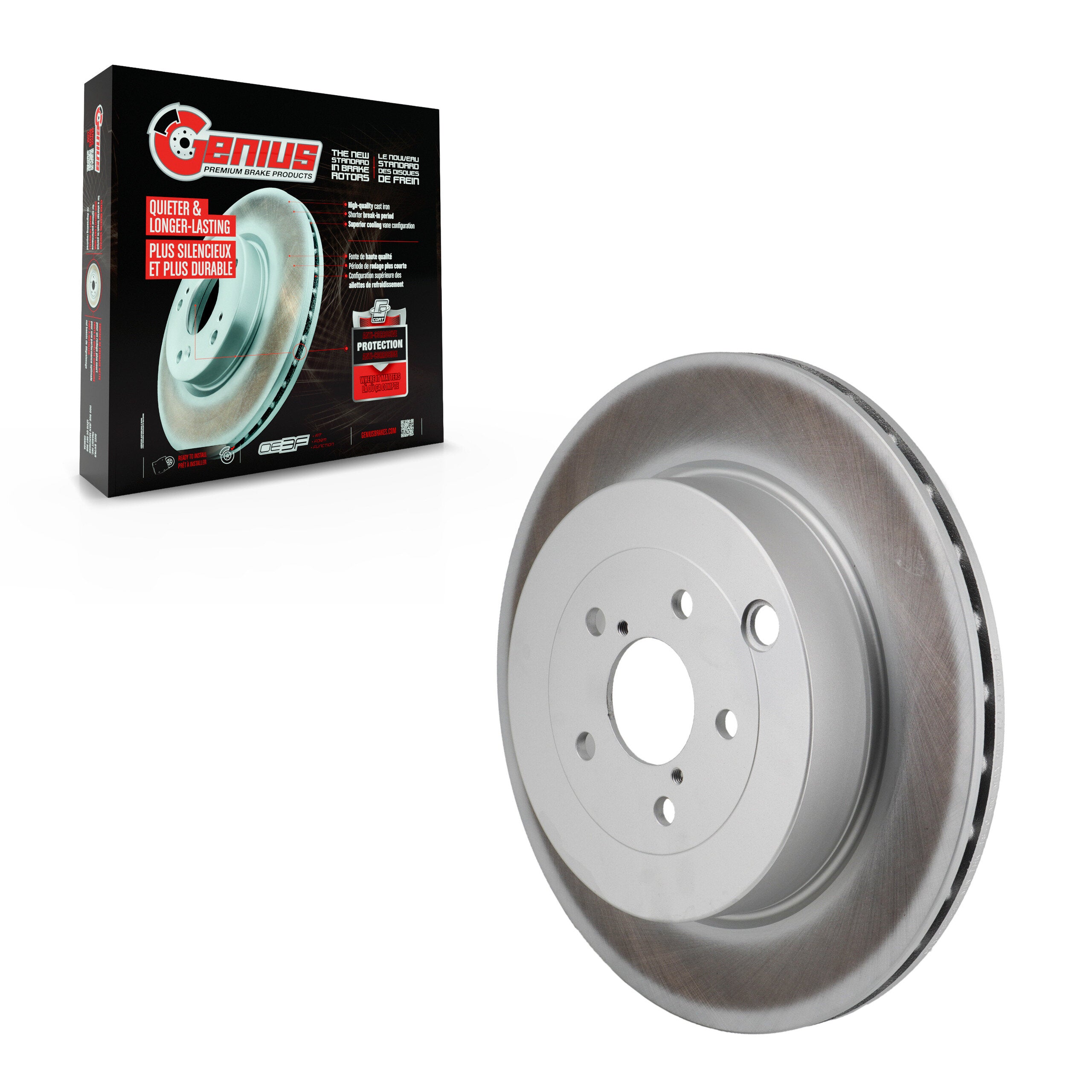 Genius GCR-982545 Disc Brake Rotor for 2017-2020 Toyota 86, Subaru BRZ - Rear