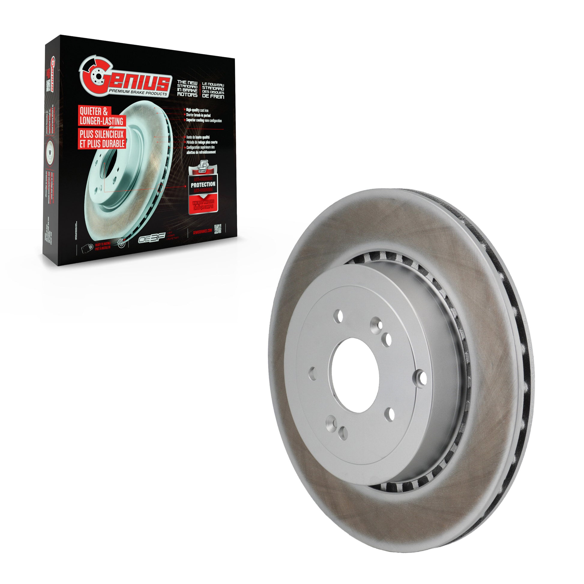 Genius GCR-982546 Disc Brake Rotor for 2018-2025 Genesis G70, Kia Stinger - Rear