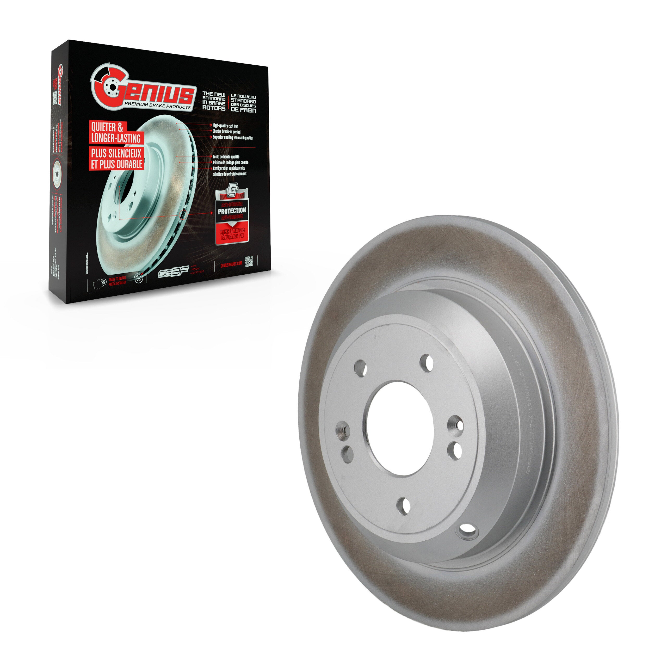 Genius GCR-982548 Disc Brake Rotor for 2018-2023 Genesis G70, Kia Stinger - Rear