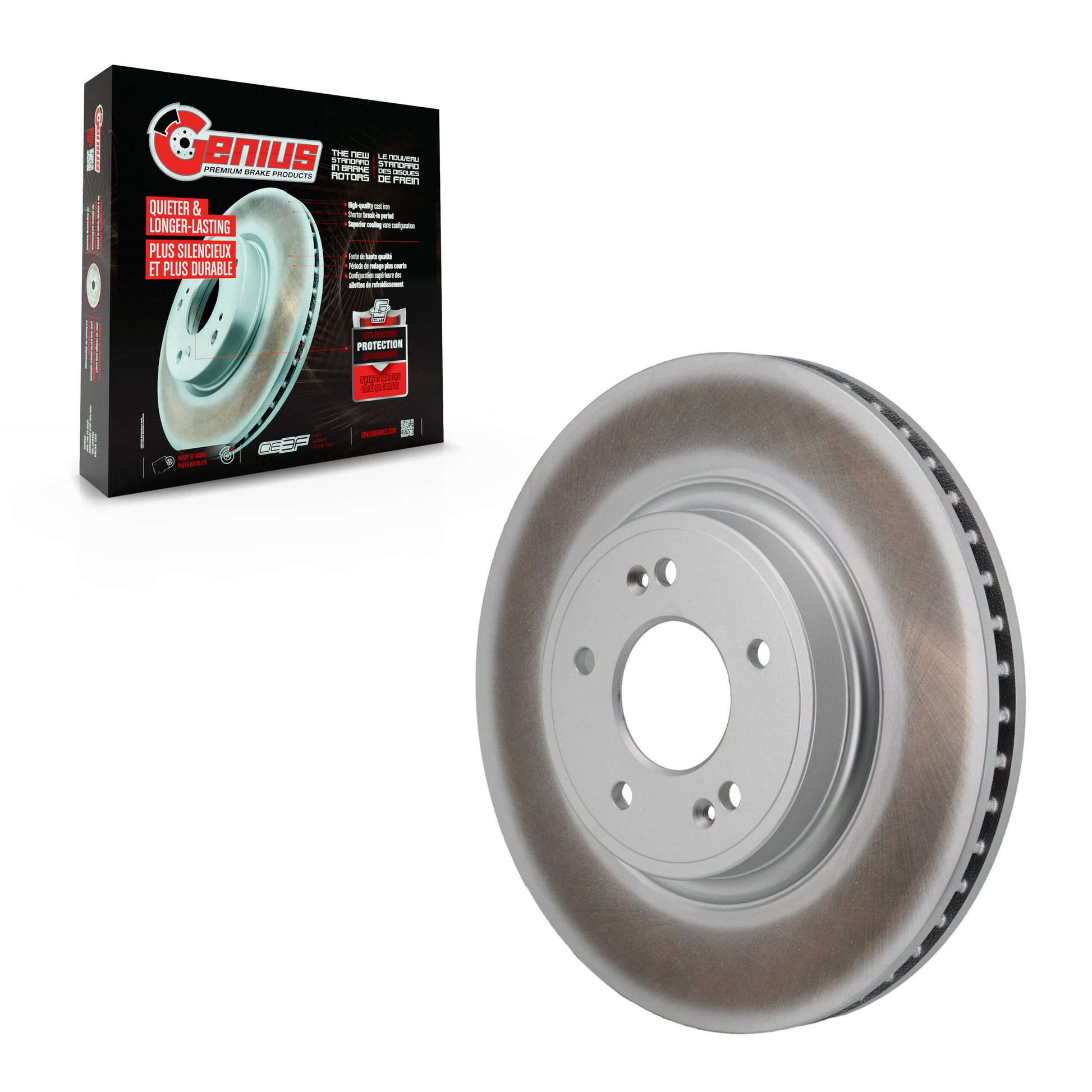 Genius GCR-982549 Disc Brake Rotor for 2018-2023 Genesis G70, Kia Stinger - Front